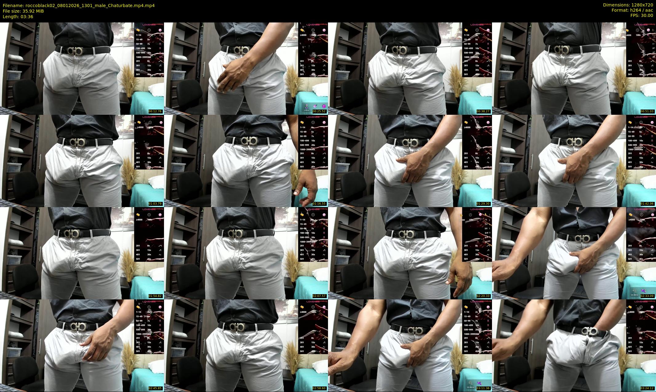 roccoblack02 — 4 minute Chaturbate male cam show recording, 720p, Jan 8, 2026