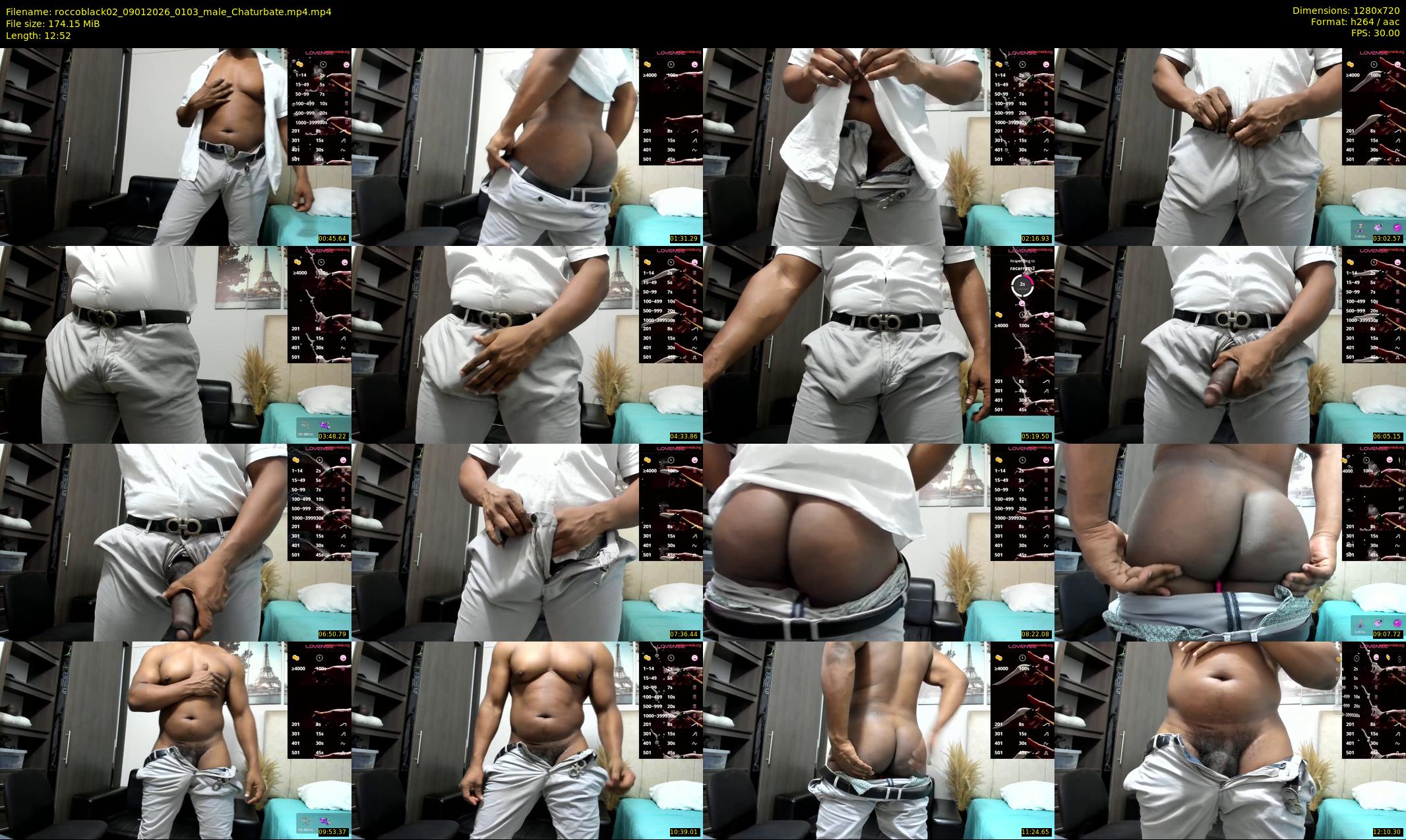 roccoblack02 — 13 minute Chaturbate male cam show recording, 720p, Jan 9, 2026