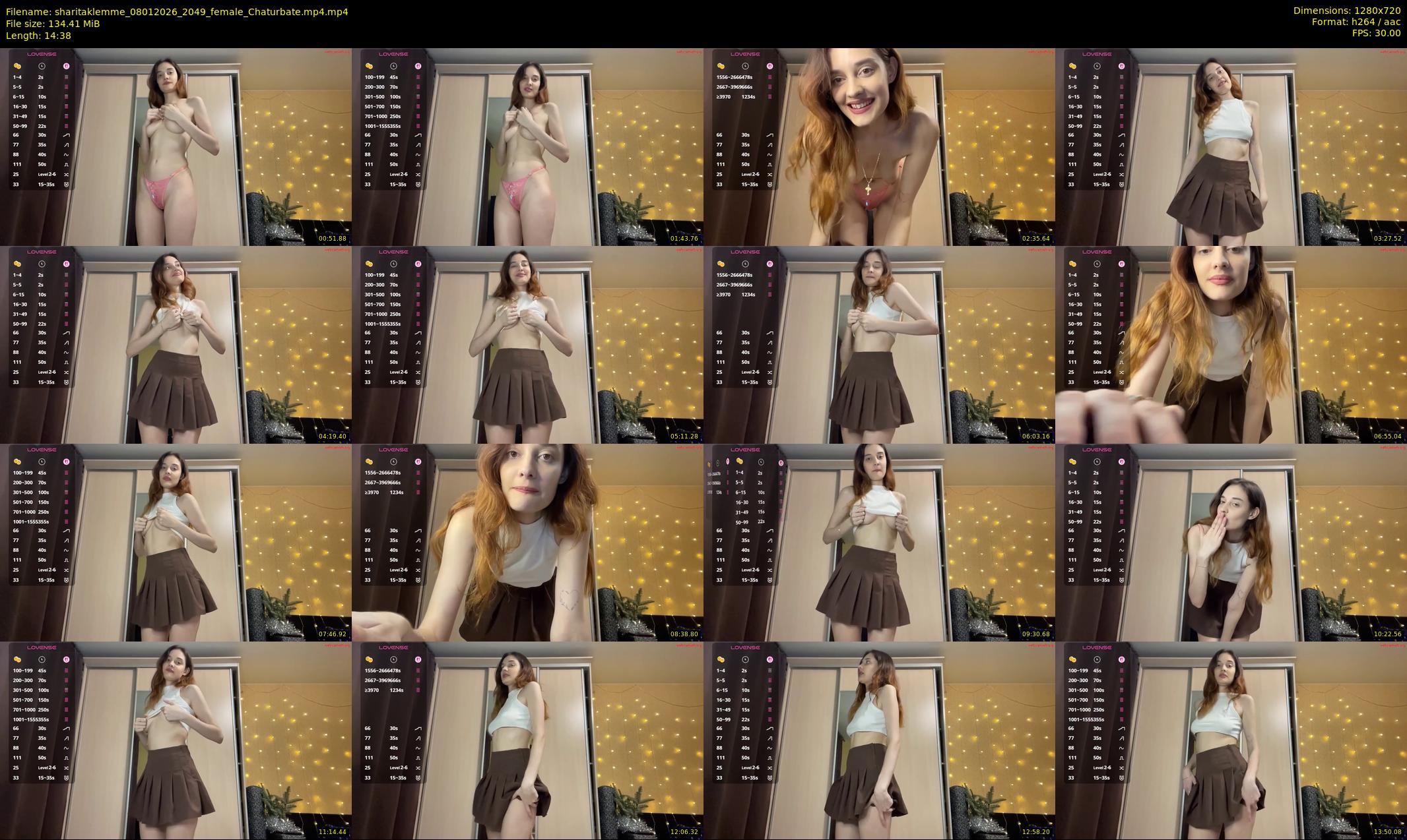 sharitaklemme — 15 minute Chaturbate female cam show recording, 720p, Jan 8, 2026