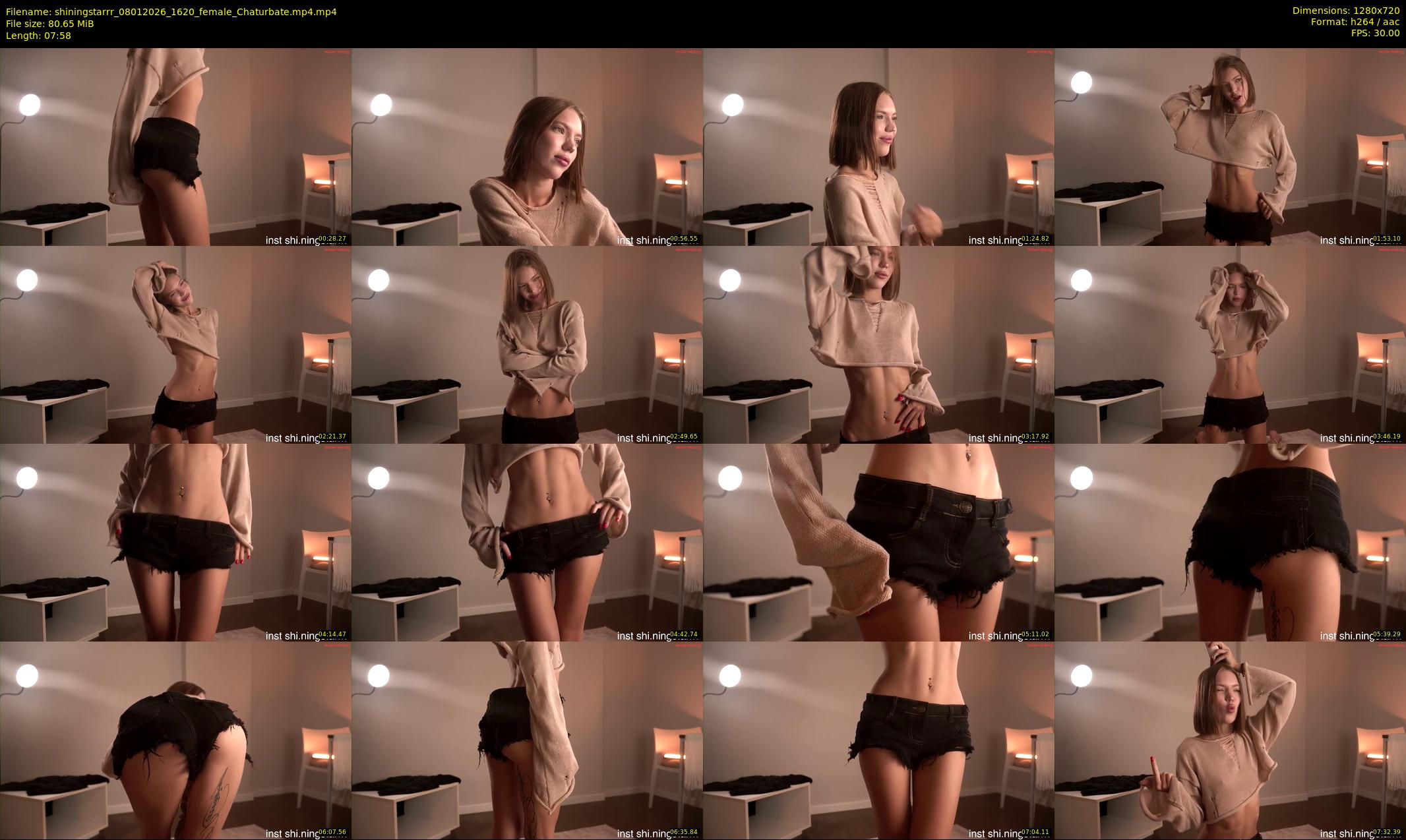 shiningstarrr — 8 minute Chaturbate female cam show recording, 720p, Jan 8, 2026