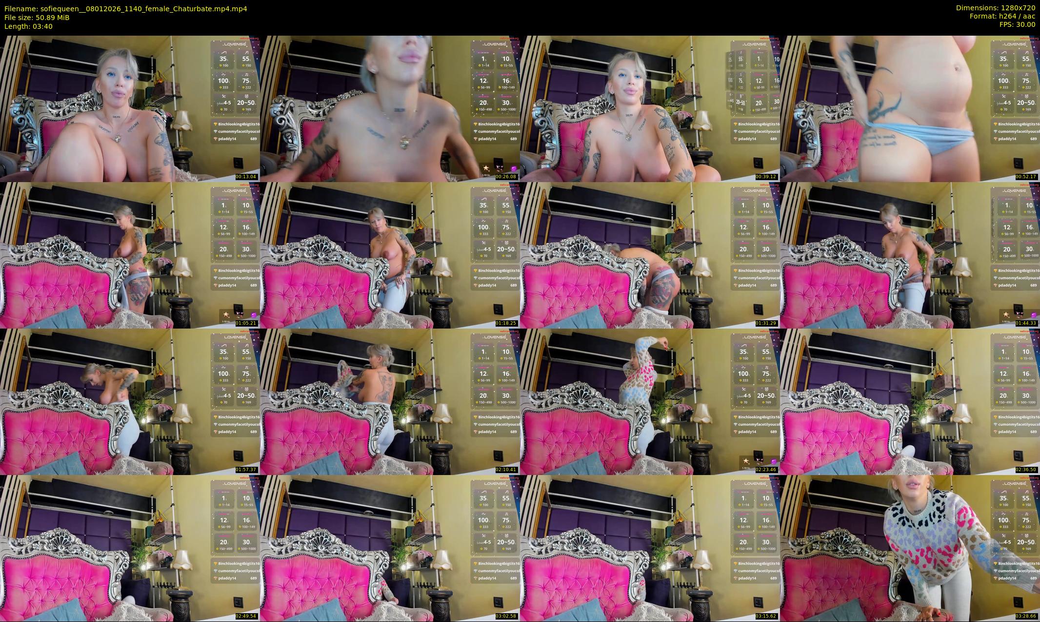 sofiequeen_ — 4 minute Chaturbate female cam show recording, 720p, Jan 8, 2026