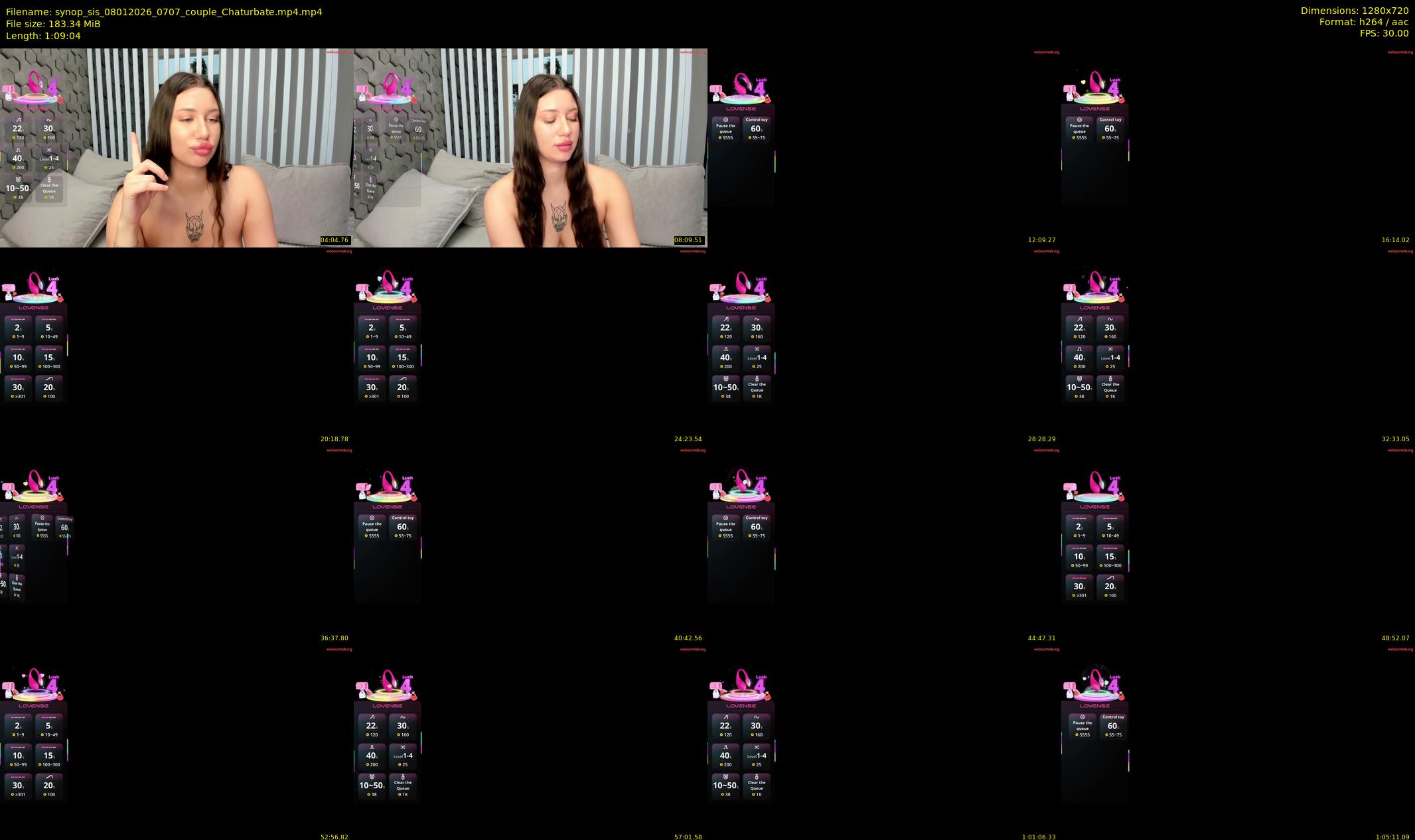 synop_sis — 70 minute Chaturbate couple cam show recording, 720p, Jan 8, 2026