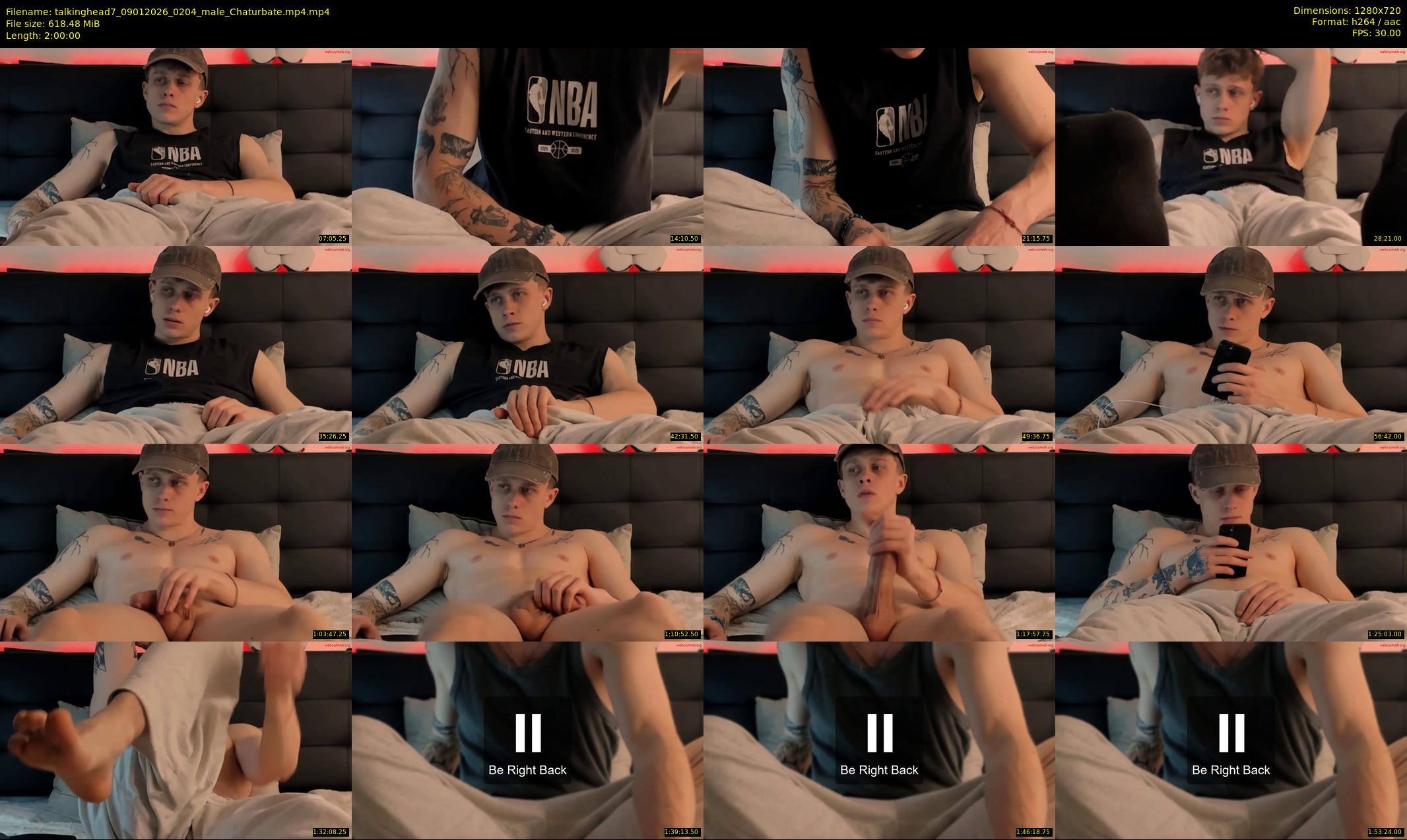 talkinghead7 — 120 minute Chaturbate male cam show recording, 720p, Jan 9, 2026