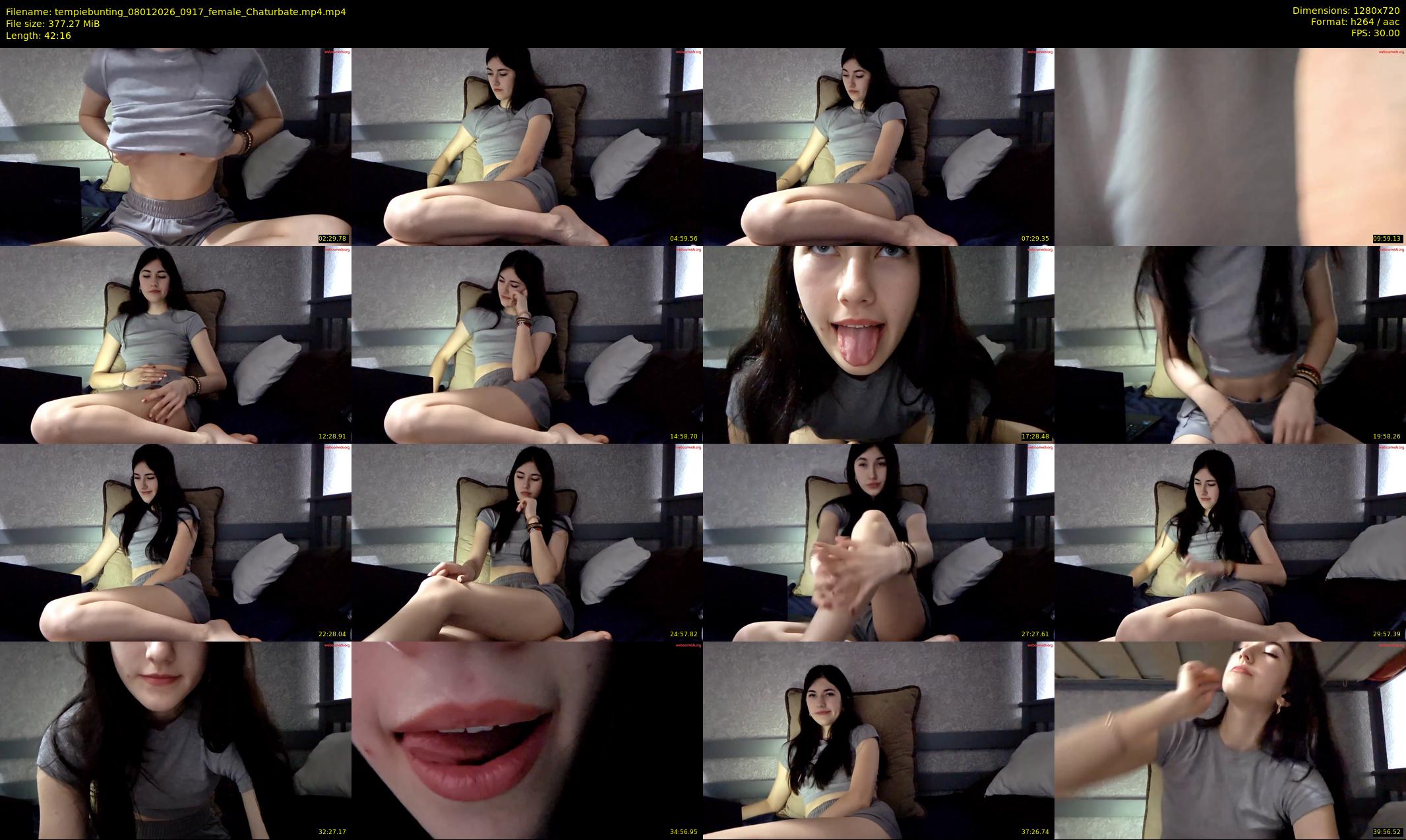 tempiebunting — 43 minute Chaturbate female cam show recording, 720p, Jan 8, 2026
