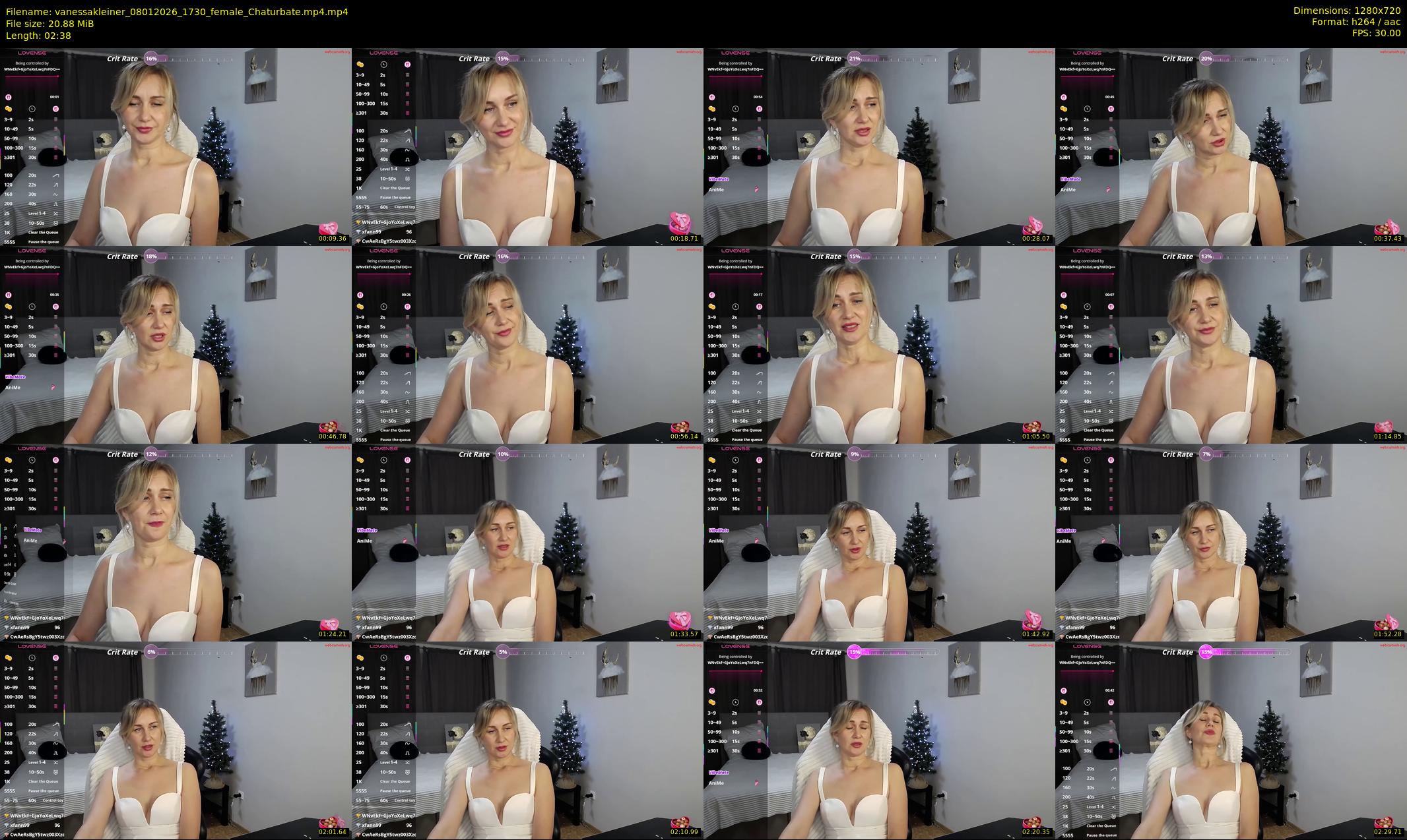vanessakleiner — 3 minute Chaturbate female cam show recording, 720p, Jan 8, 2026