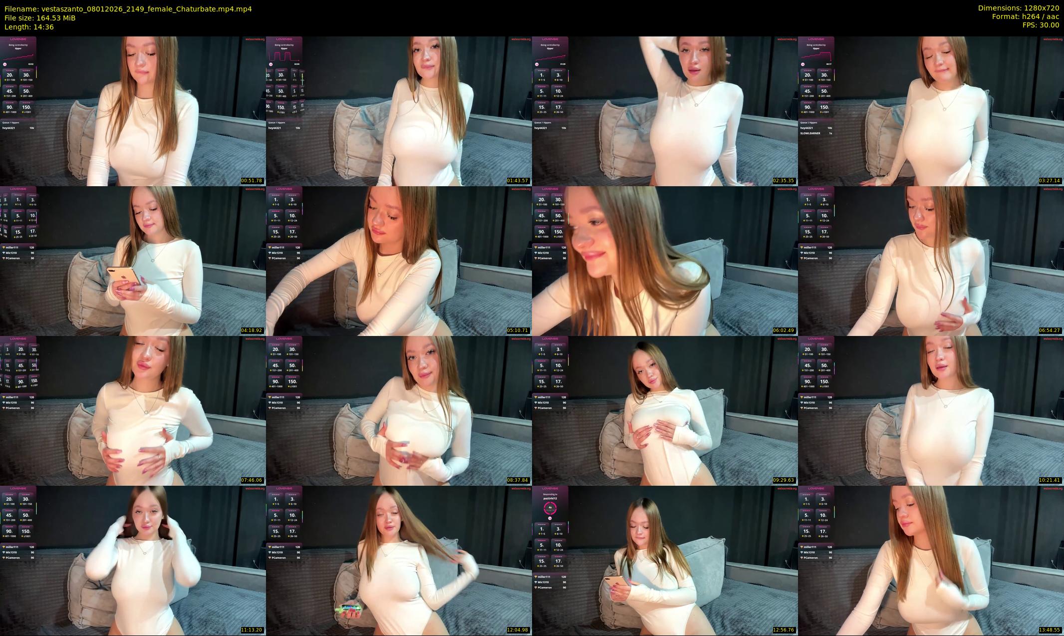 vestaszanto — 15 minute Chaturbate female cam show recording, 720p, Jan 8, 2026