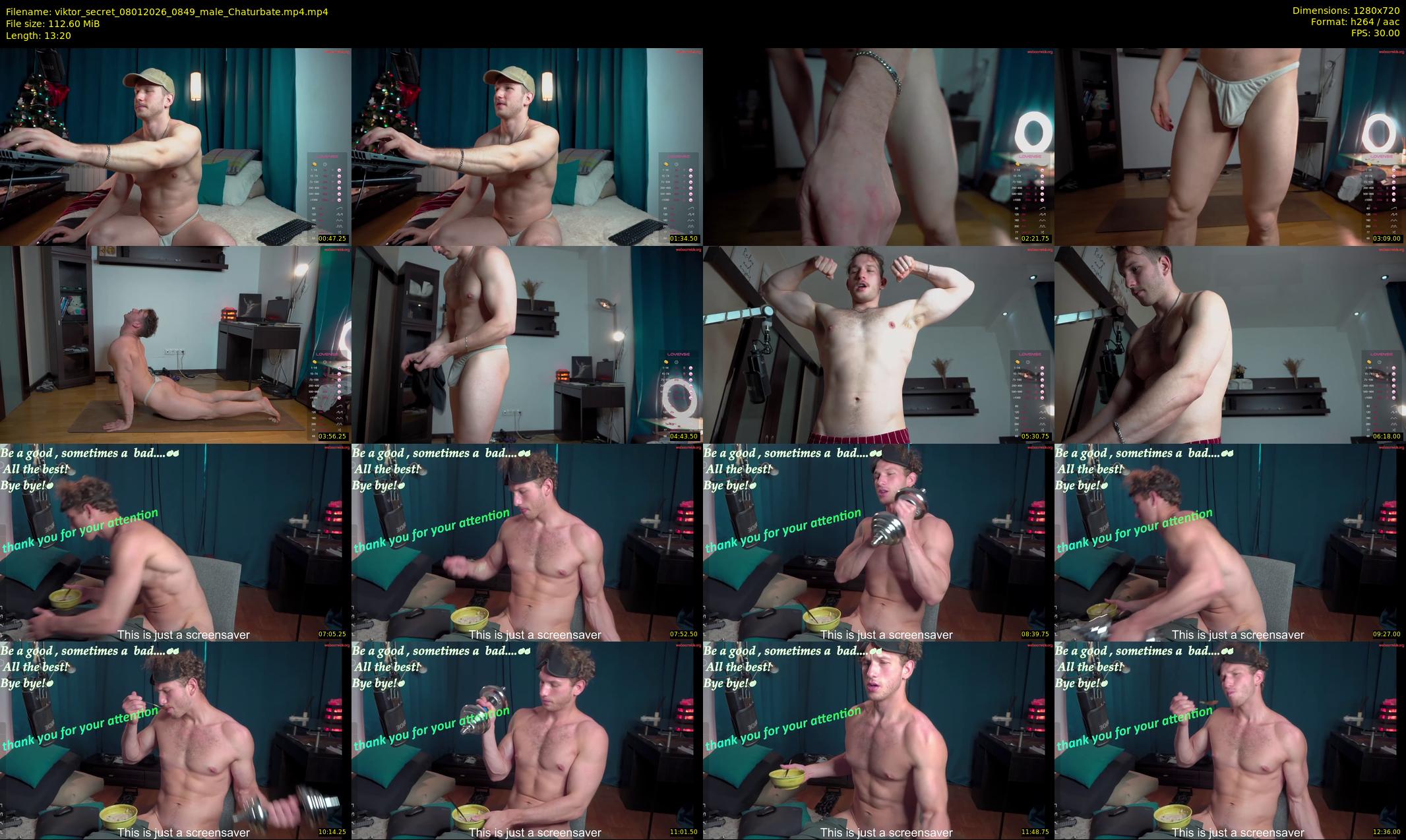 viktor_secret — 14 minute Chaturbate male cam show recording, 720p, Jan 8, 2026