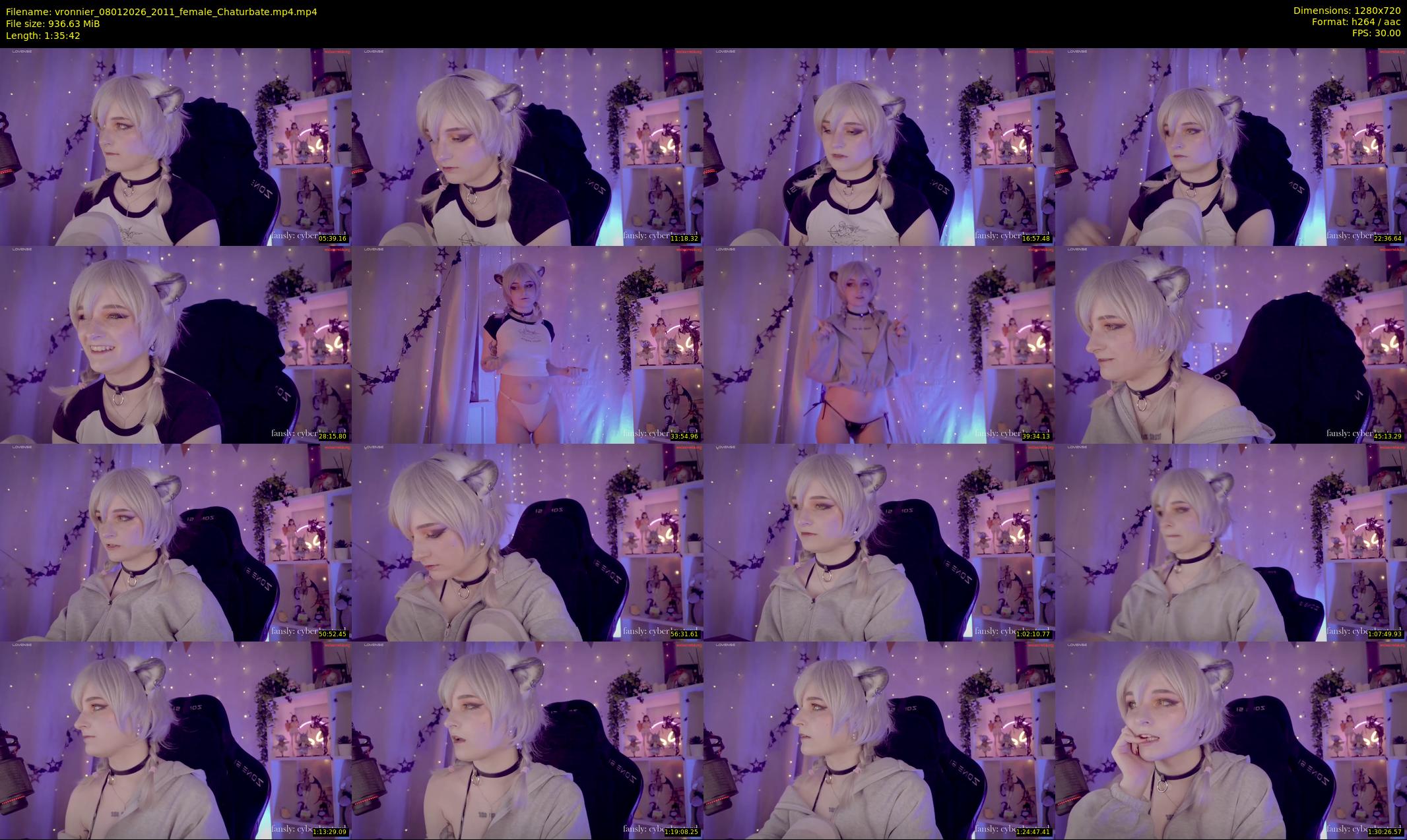 vronnier — 96 minute Chaturbate female cam show recording, 720p, Jan 8, 2026