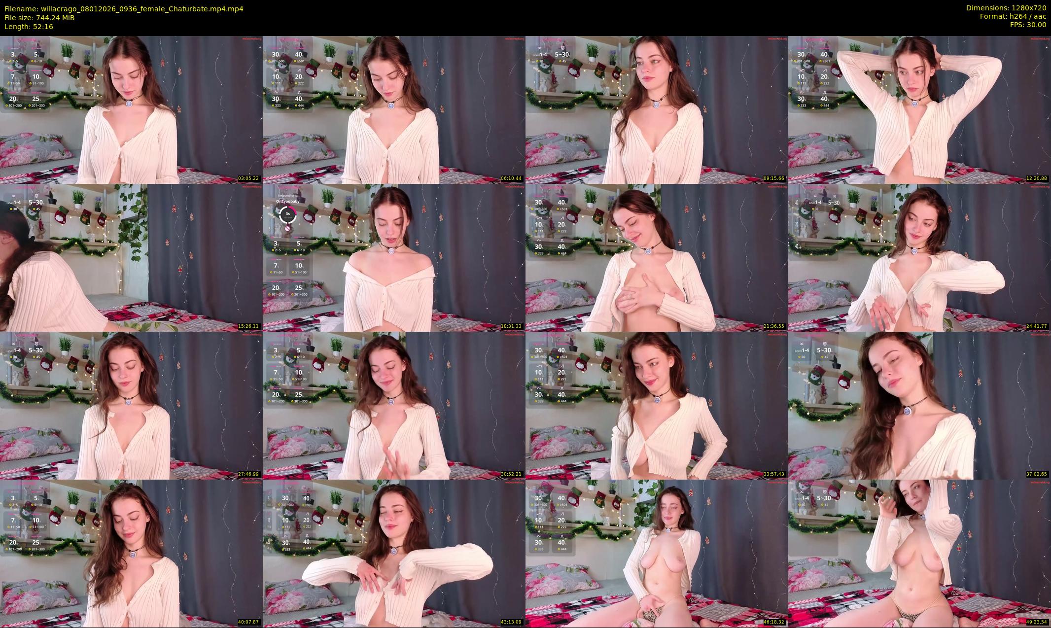 willacrago — 53 minute Chaturbate female cam show recording, 720p, Jan 8, 2026