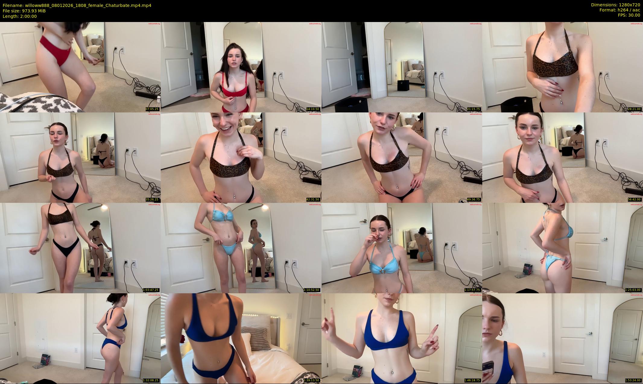 willoww888 — 120 minute Chaturbate female cam show recording, 720p, Jan 8, 2026