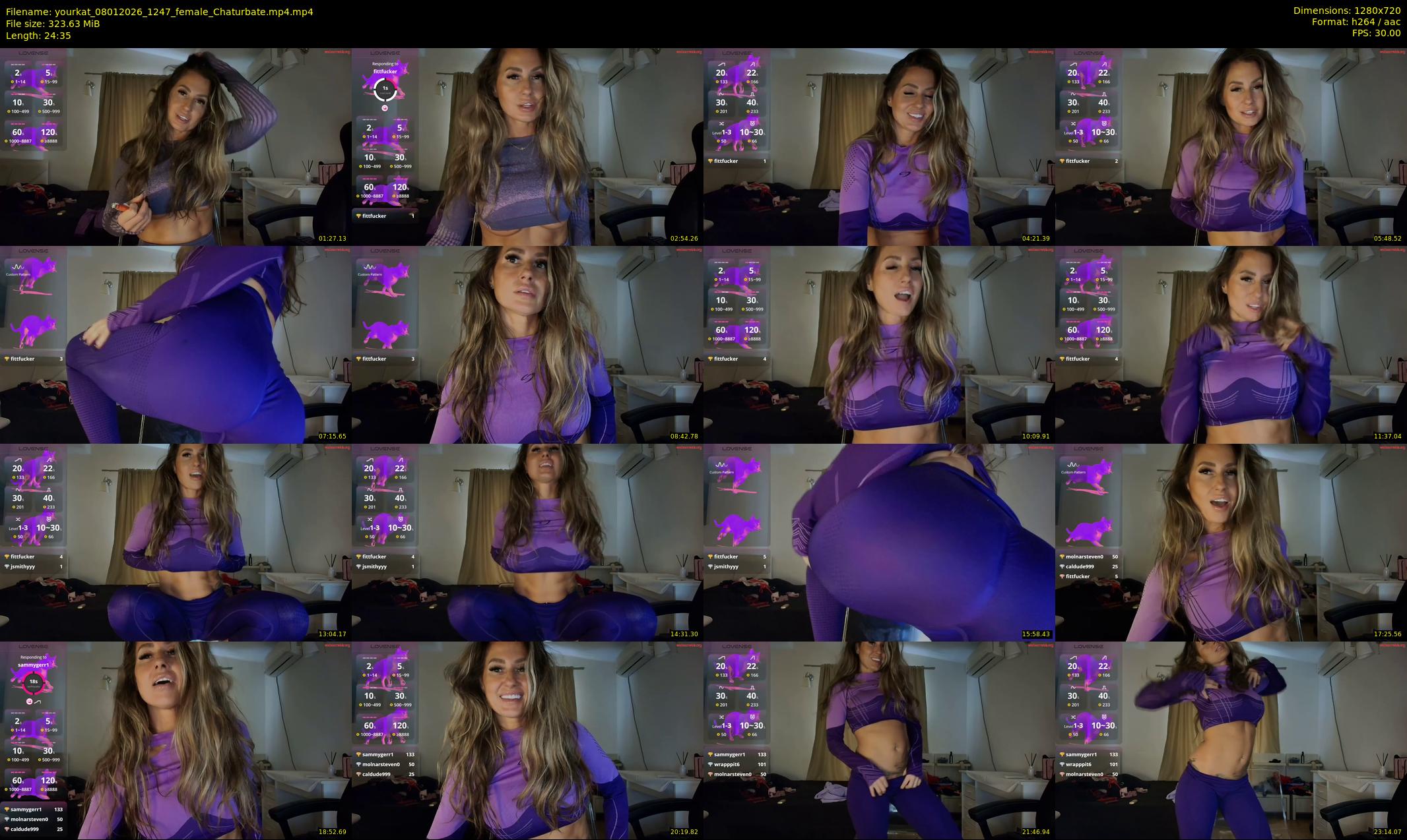 yourkat — 25 minute Chaturbate female cam show recording, 720p, Jan 8, 2026