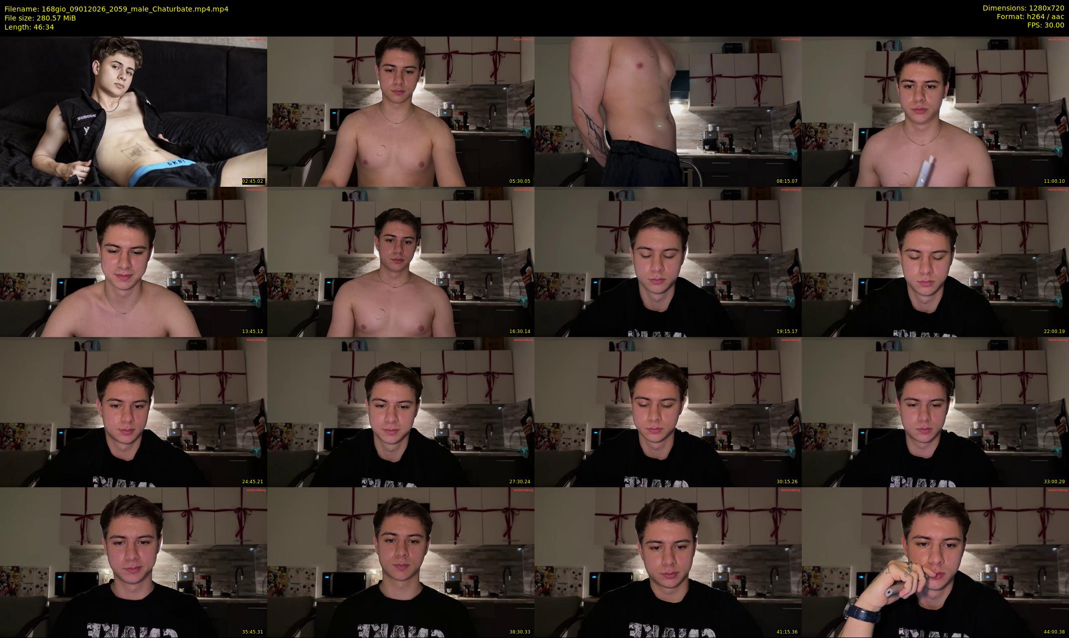 168gio — 47 minute Chaturbate male cam show recording, 720p, Jan 9, 2026