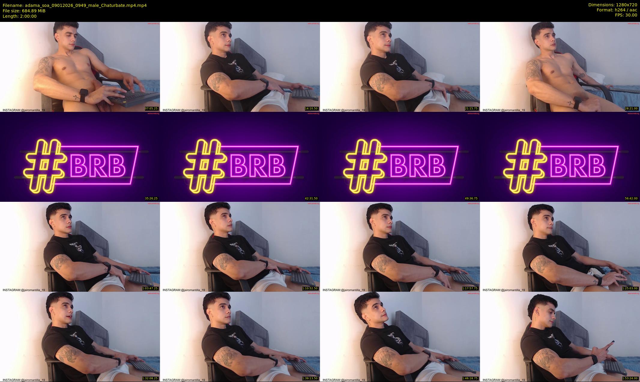 adama_soa — 120 minute Chaturbate male cam show recording, 720p, Jan 9, 2026