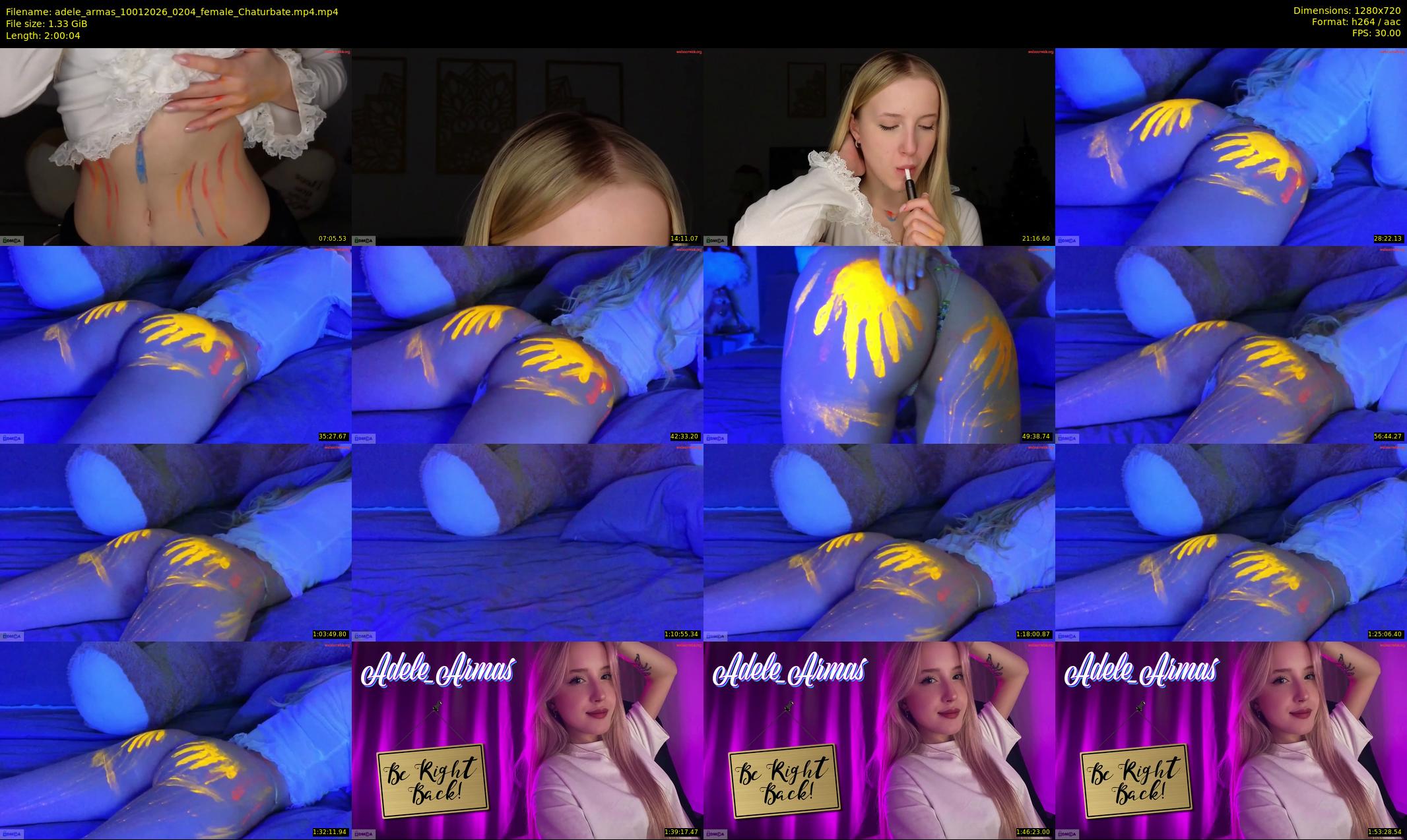 adele_armas — 121 minute Chaturbate female cam show recording, 720p, Jan 10, 2026