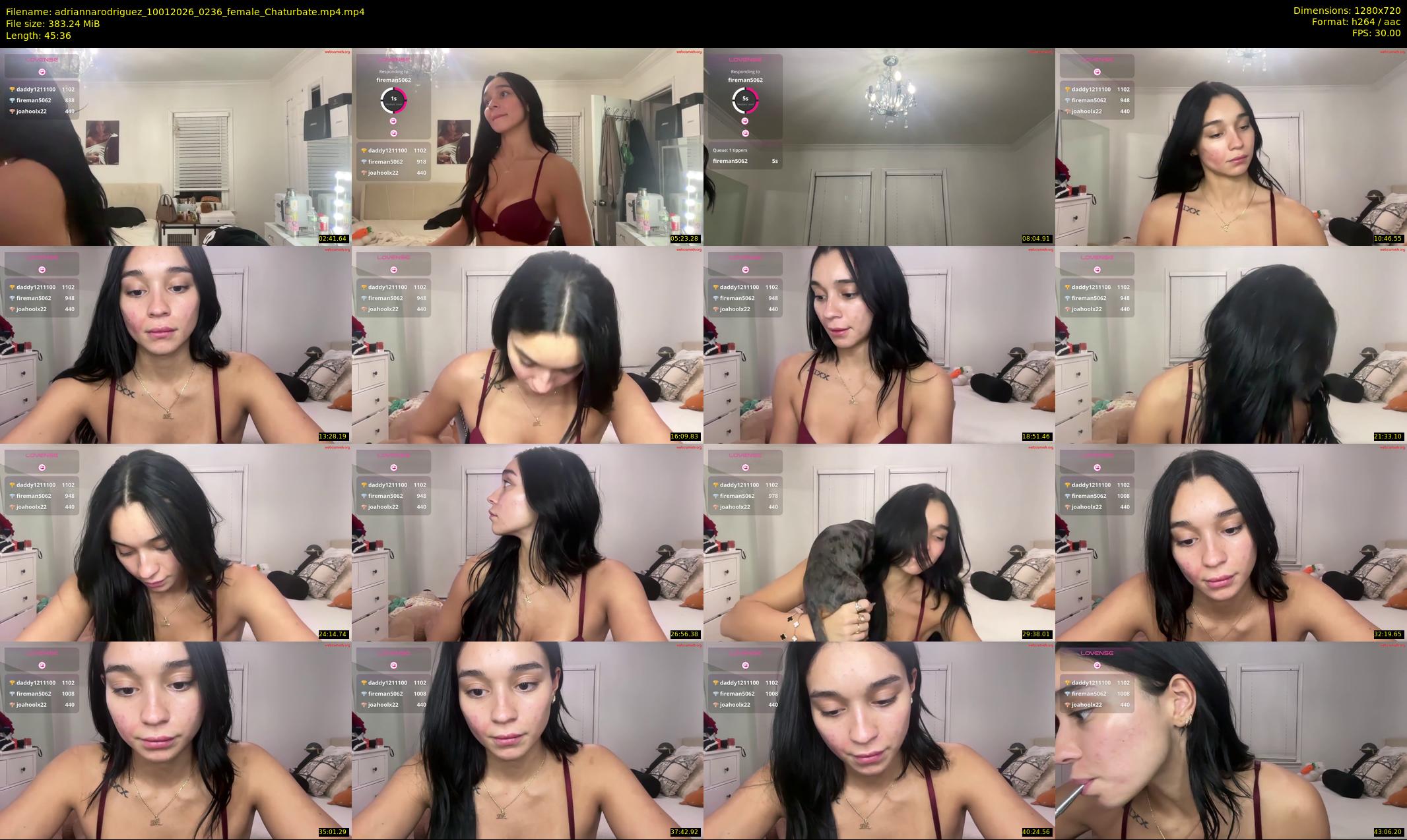 adriannarodriguez — 46 minute Chaturbate female cam show recording, 720p, Jan 10, 2026