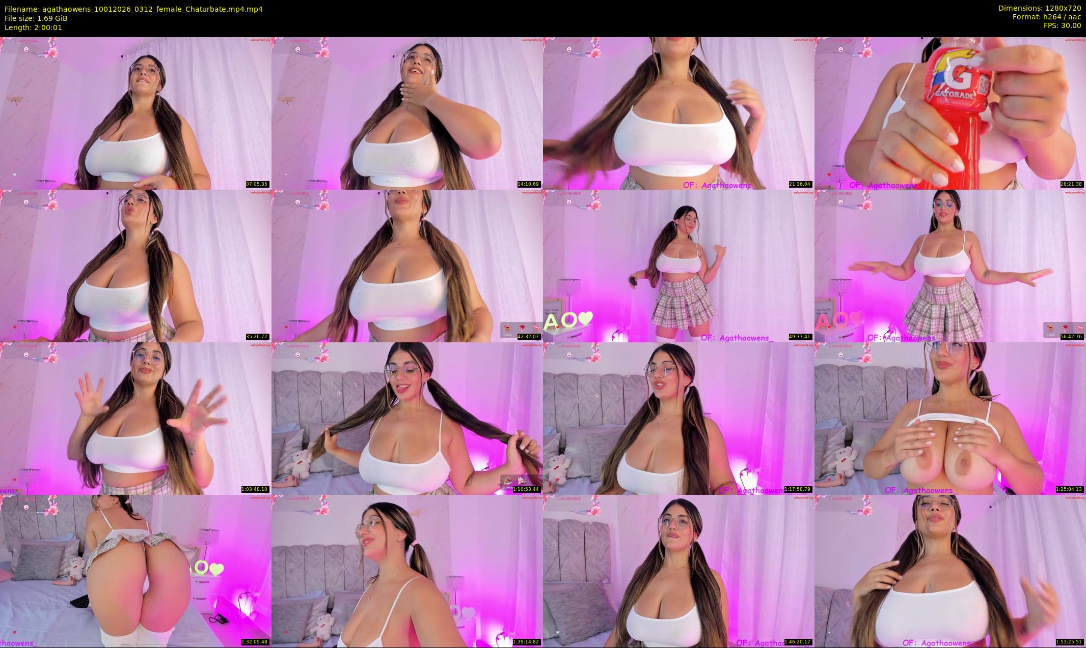 agathaowens — 121 minute Chaturbate female cam show recording, 720p, Jan 10, 2026