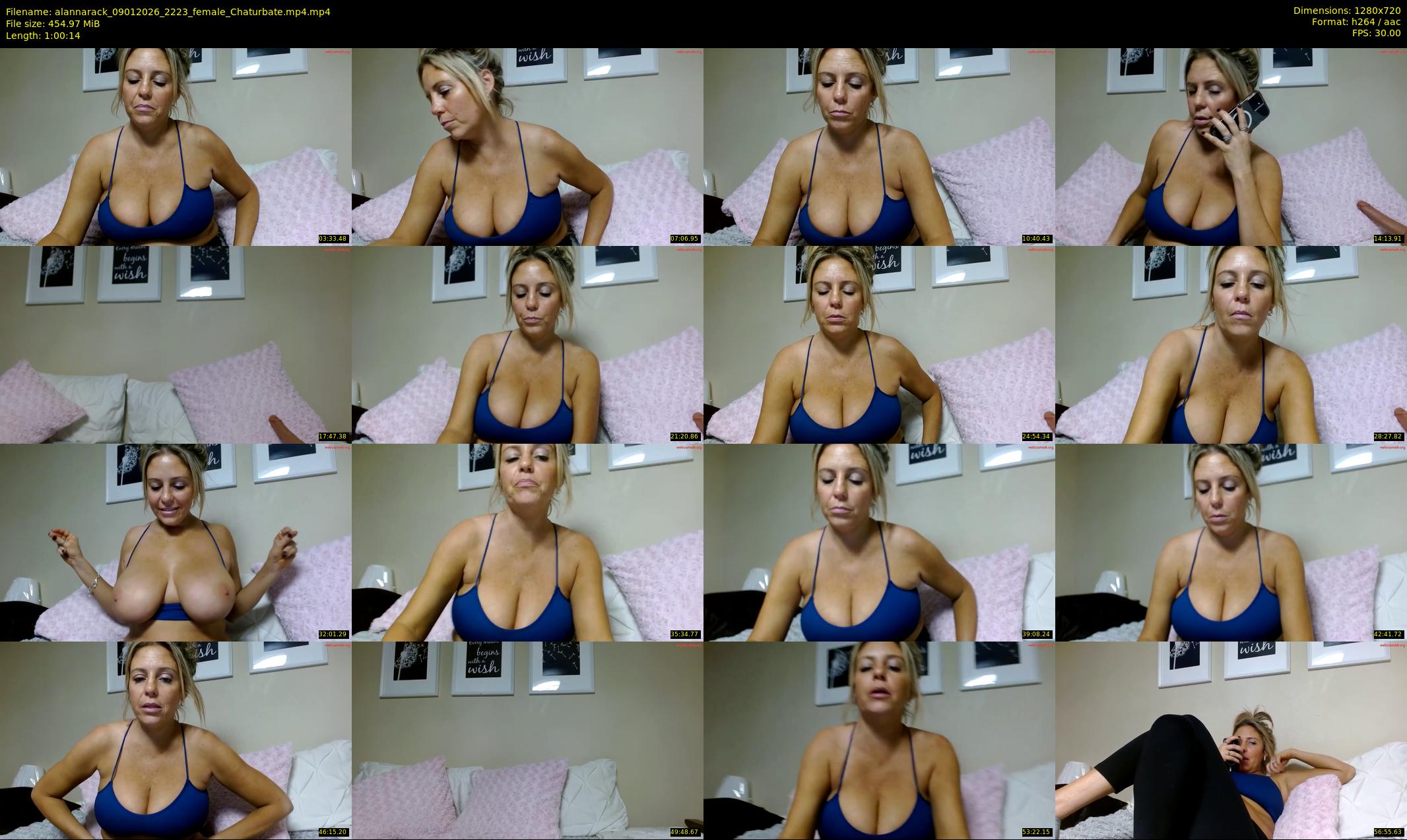alannarack — 61 minute Chaturbate female cam show recording, 720p, Jan 9, 2026