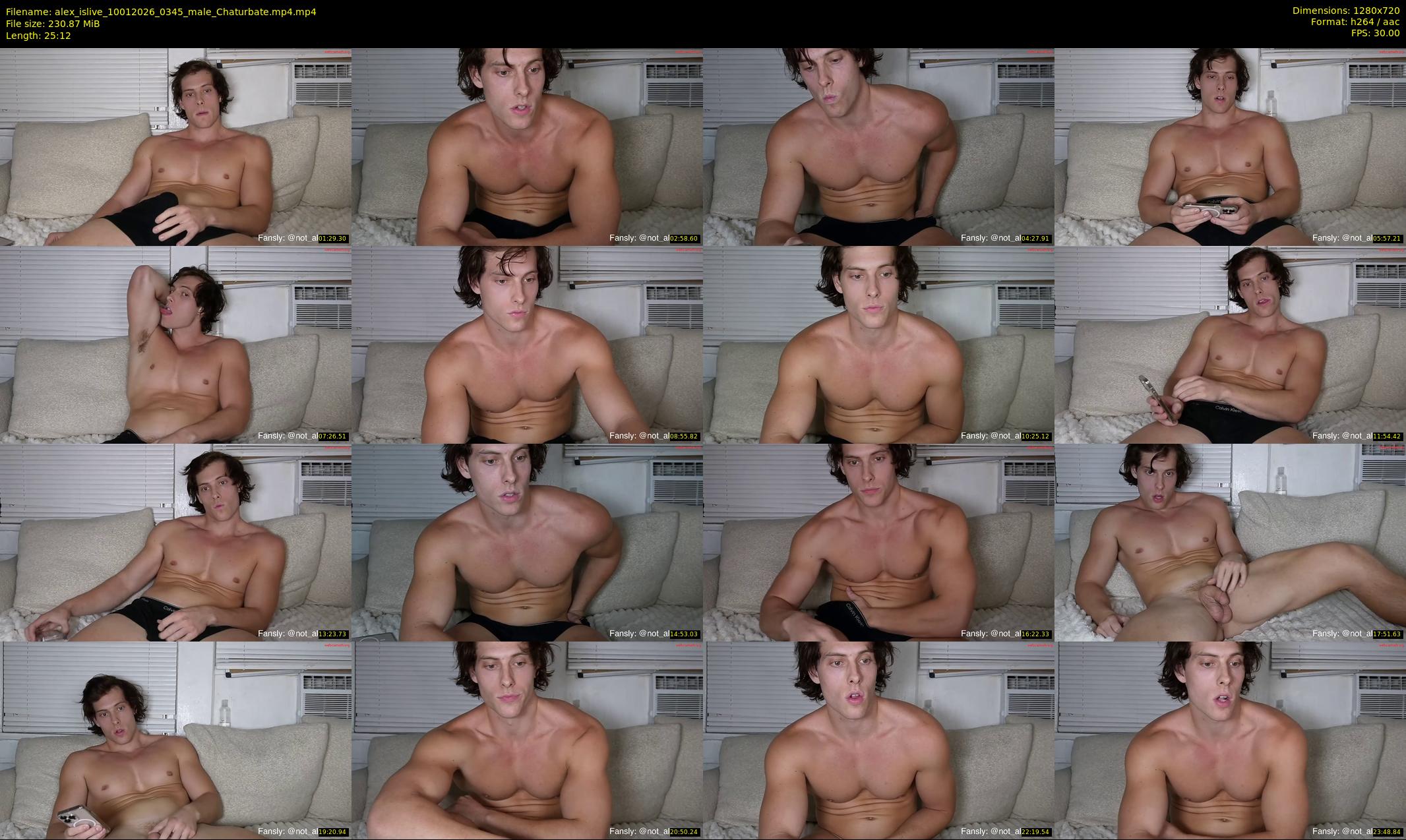 alex_islive — 26 minute Chaturbate male cam show recording, 720p, Jan 10, 2026