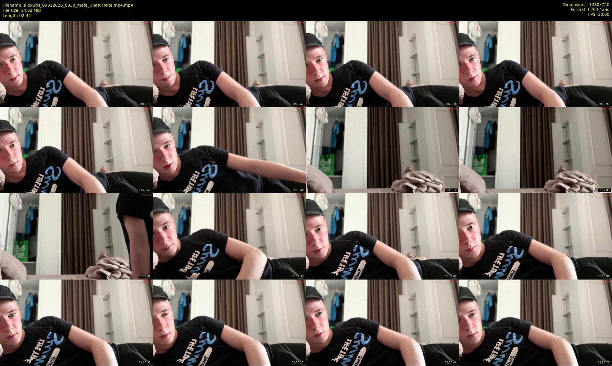 alexwos — 3 minute Chaturbate male cam show recording, 720p, Jan 9, 2026