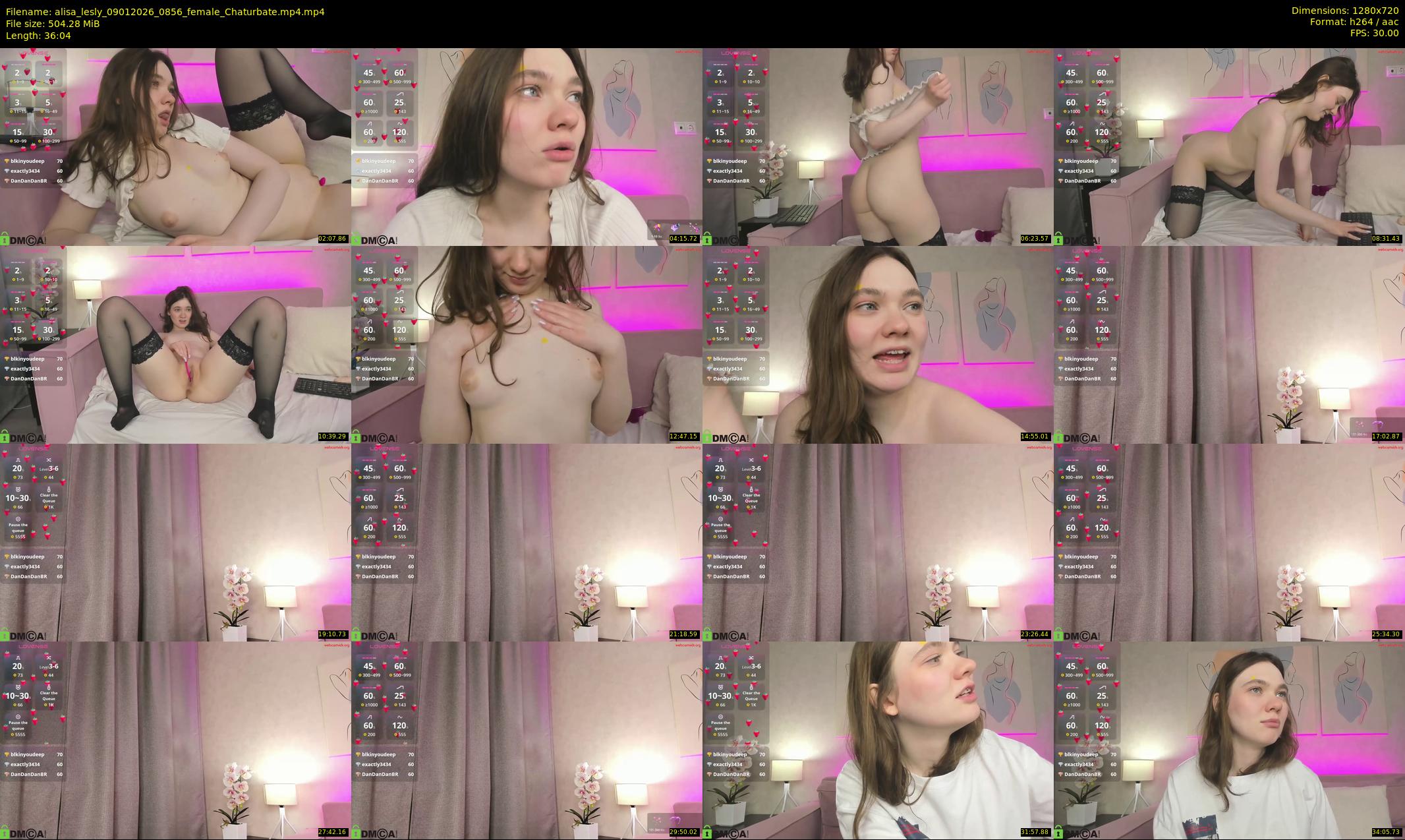 alisa_lesly — 37 minute Chaturbate female cam show recording, 720p, Jan 9, 2026