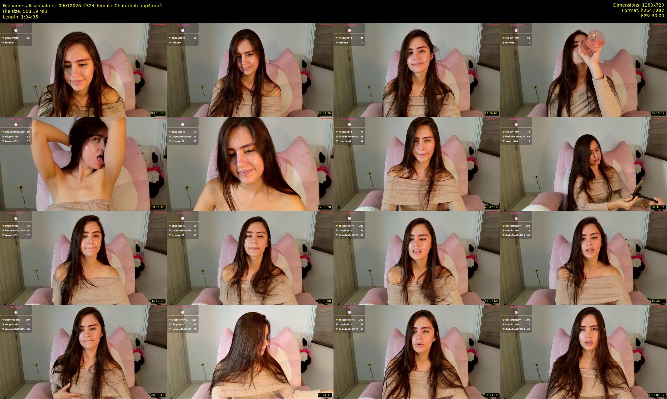 allisonpalmer — 65 minute Chaturbate female cam show recording, 720p, Jan 9, 2026
