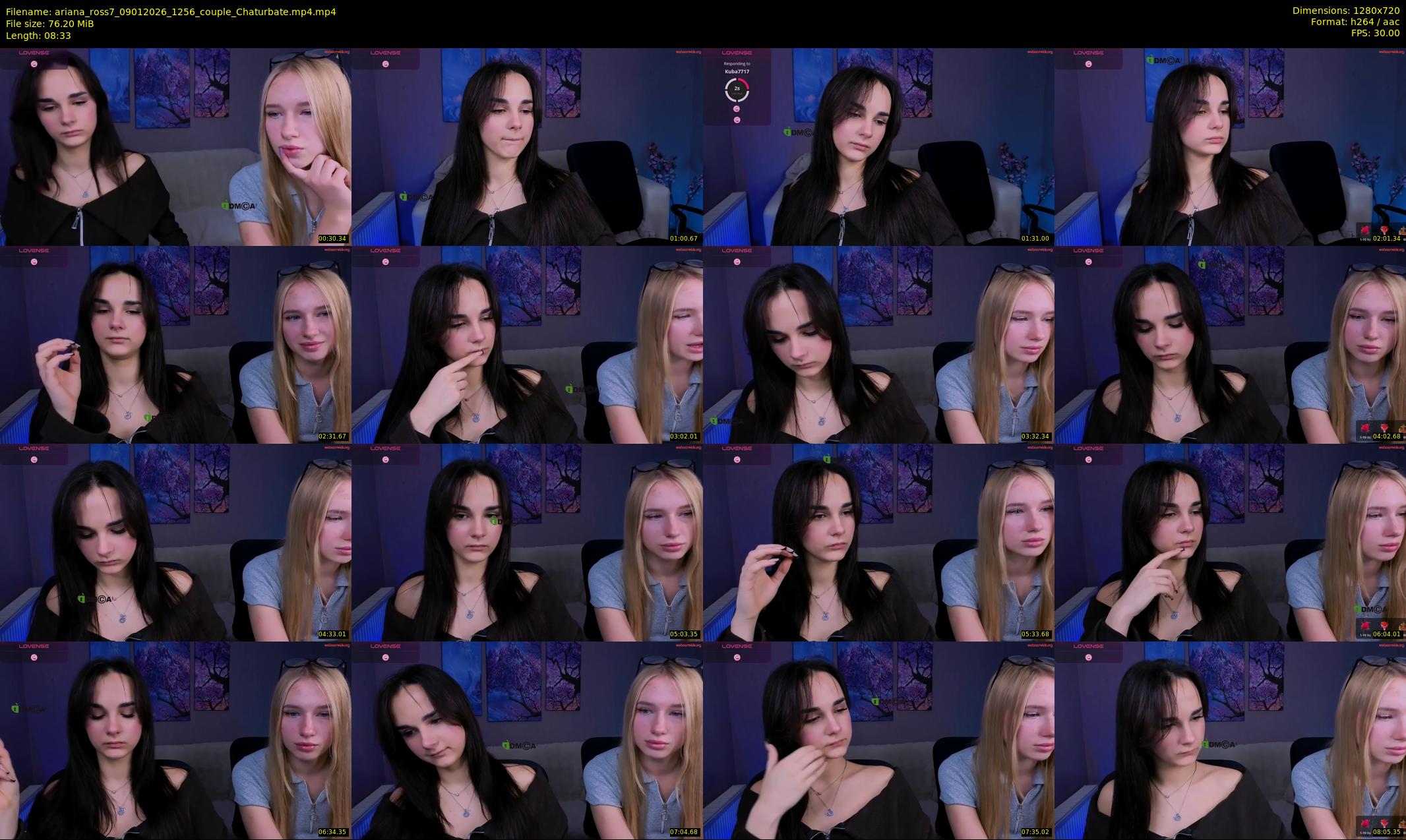 ariana_ross7 — 9 minute Chaturbate couple cam show recording, 720p, Jan 9, 2026