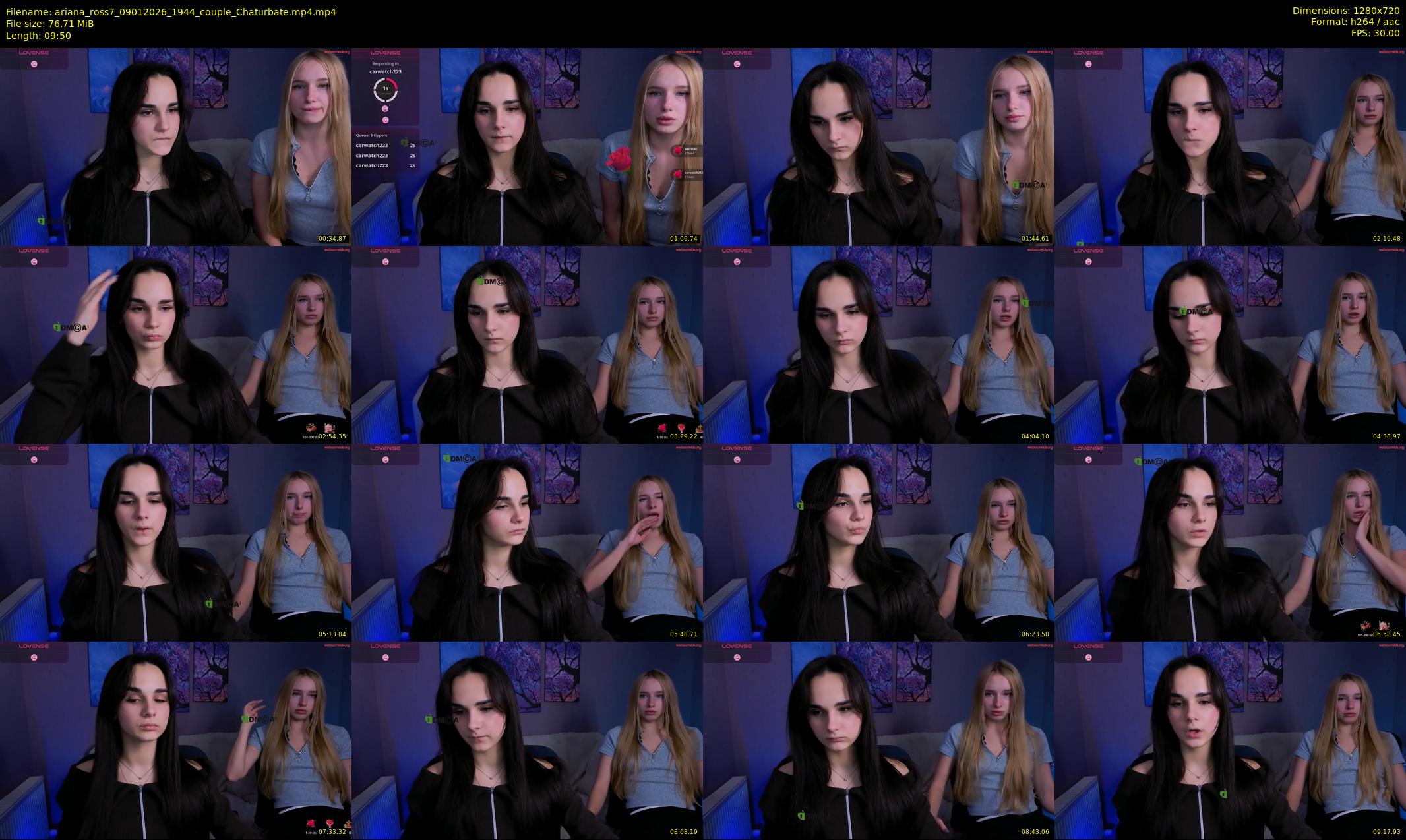 ariana_ross7 — 10 minute Chaturbate couple cam show recording, 720p, Jan 9, 2026