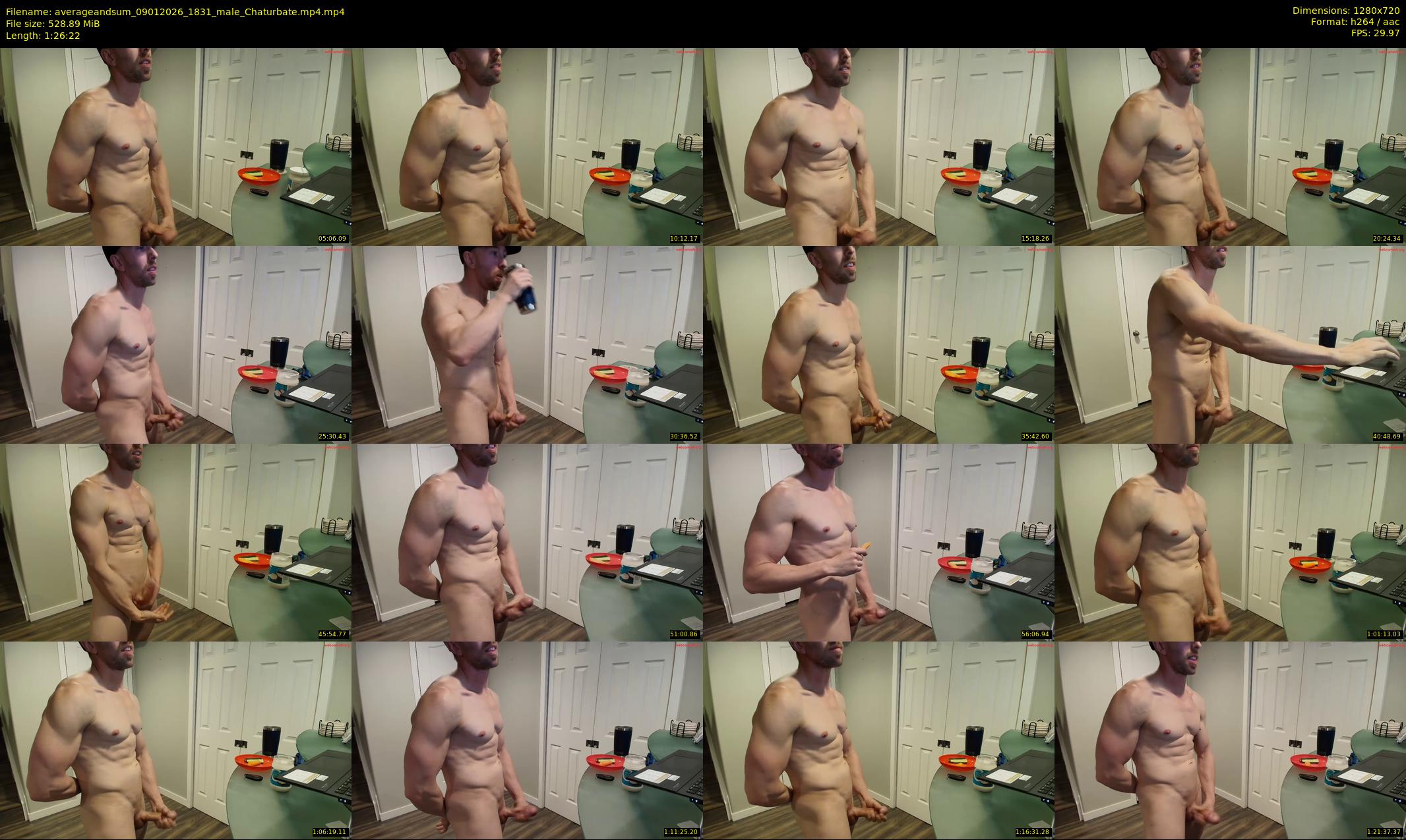 averageandsum — 87 minute Chaturbate male cam show recording, 720p, Jan 9, 2026