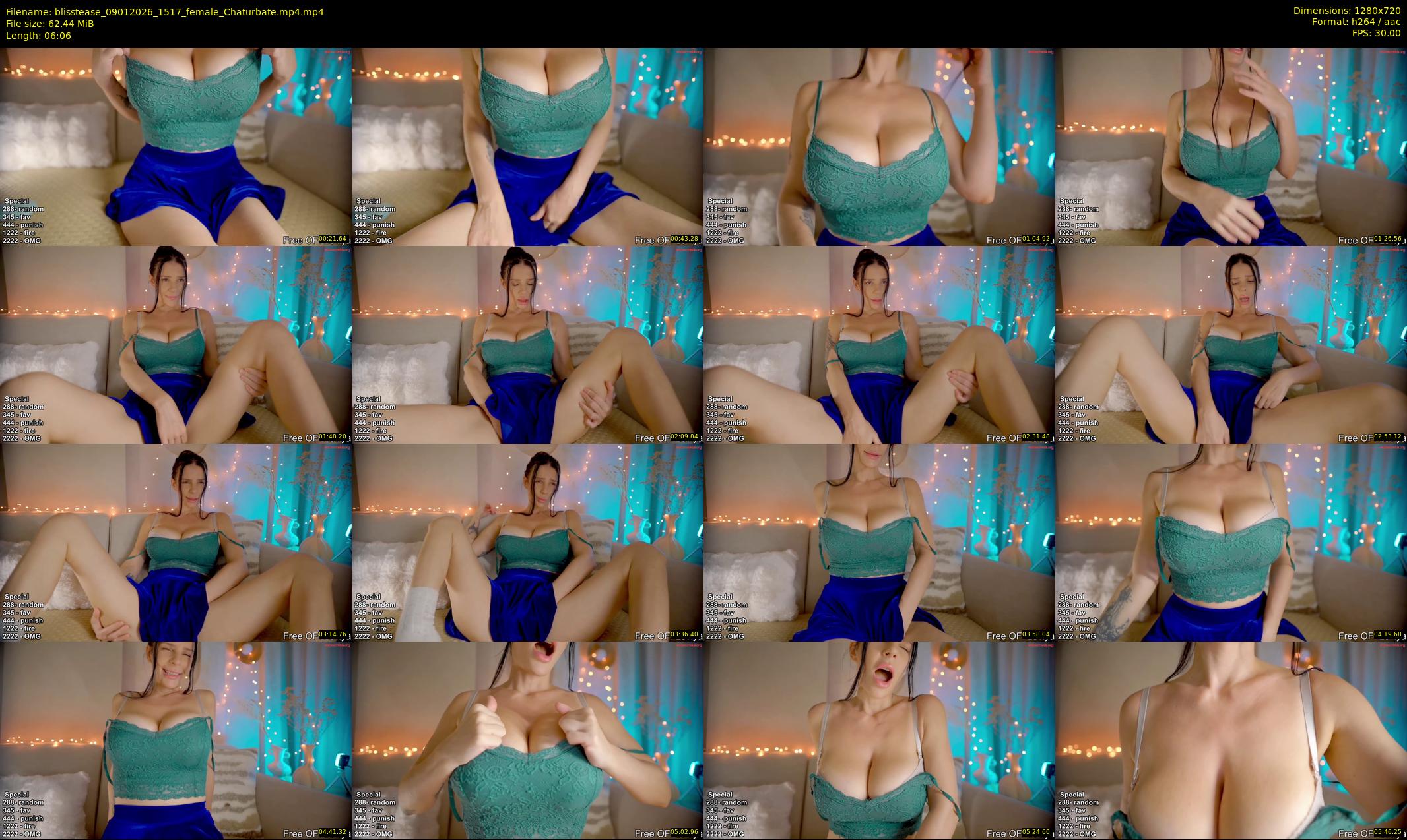 blisstease — 7 minute Chaturbate female cam show recording, 720p, Jan 9, 2026