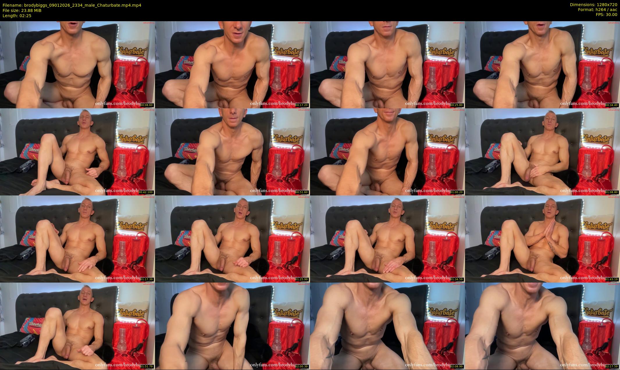 brodybiggs — 3 minute Chaturbate male cam show recording, 720p, Jan 9, 2026