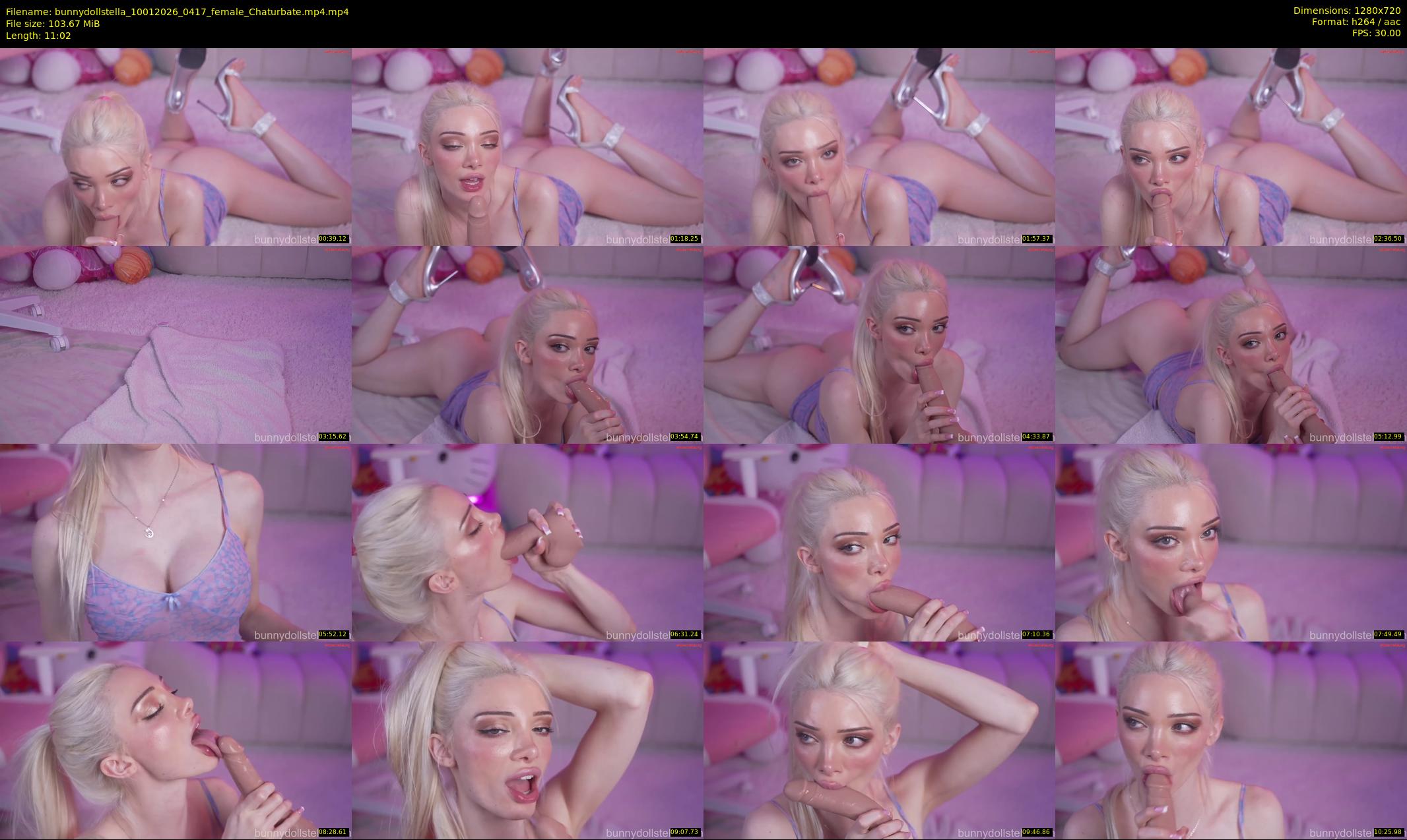 bunnydollstella — 12 minute Chaturbate female cam show recording, 720p, Jan 10, 2026