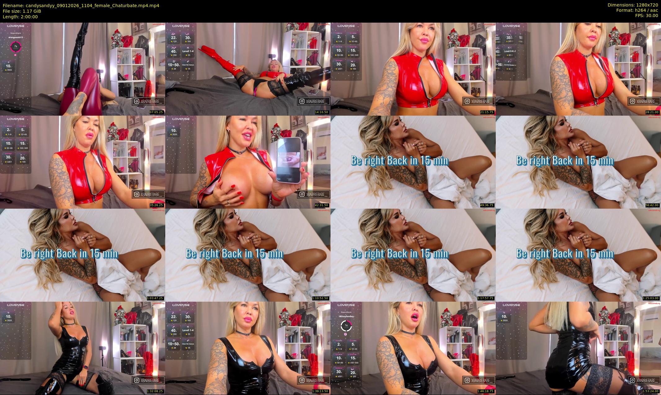 candysandyy — 120 minute Chaturbate female cam show recording, 720p, Jan 9, 2026