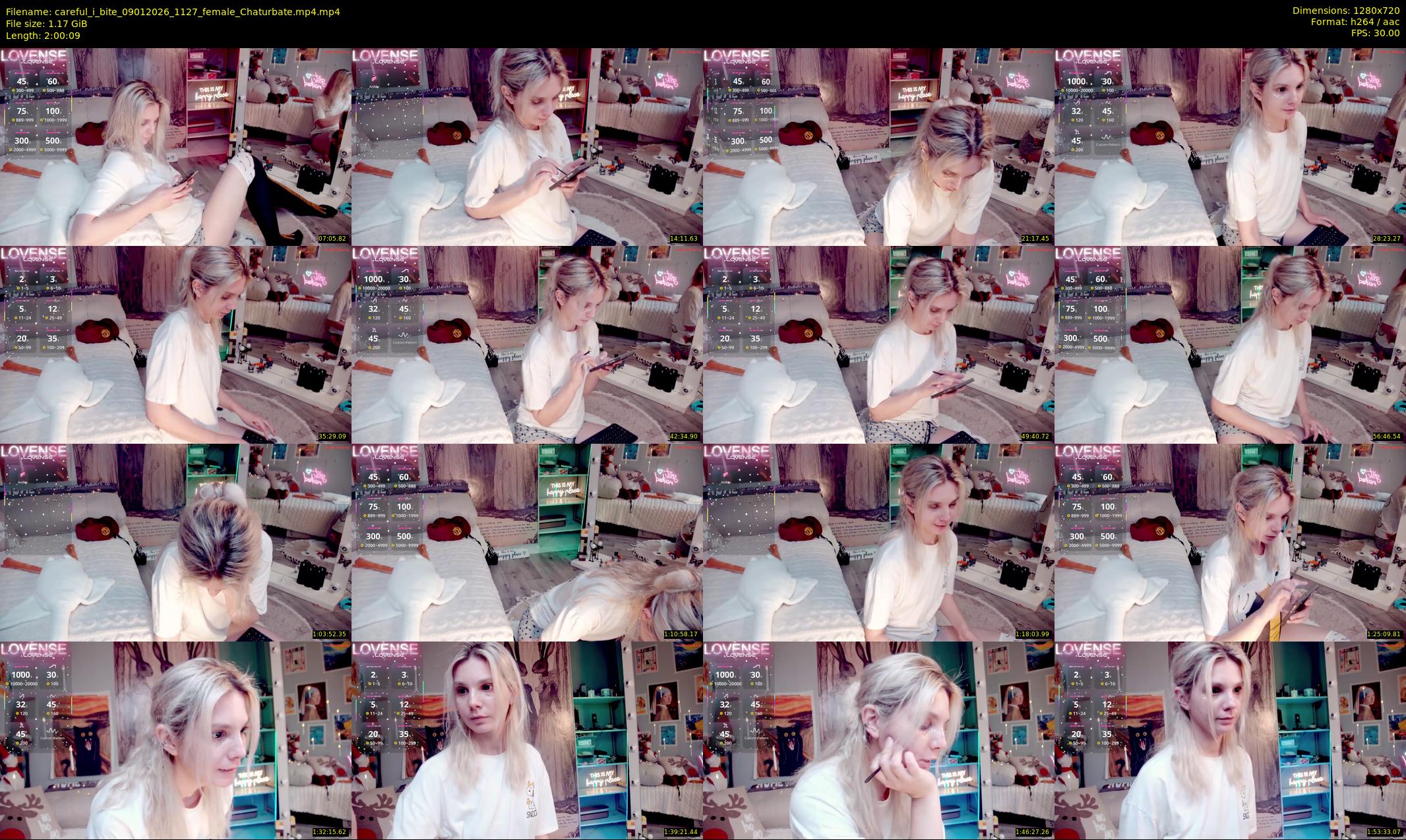 careful_i_bite — 121 minute Chaturbate female cam show recording, 720p, Jan 9, 2026