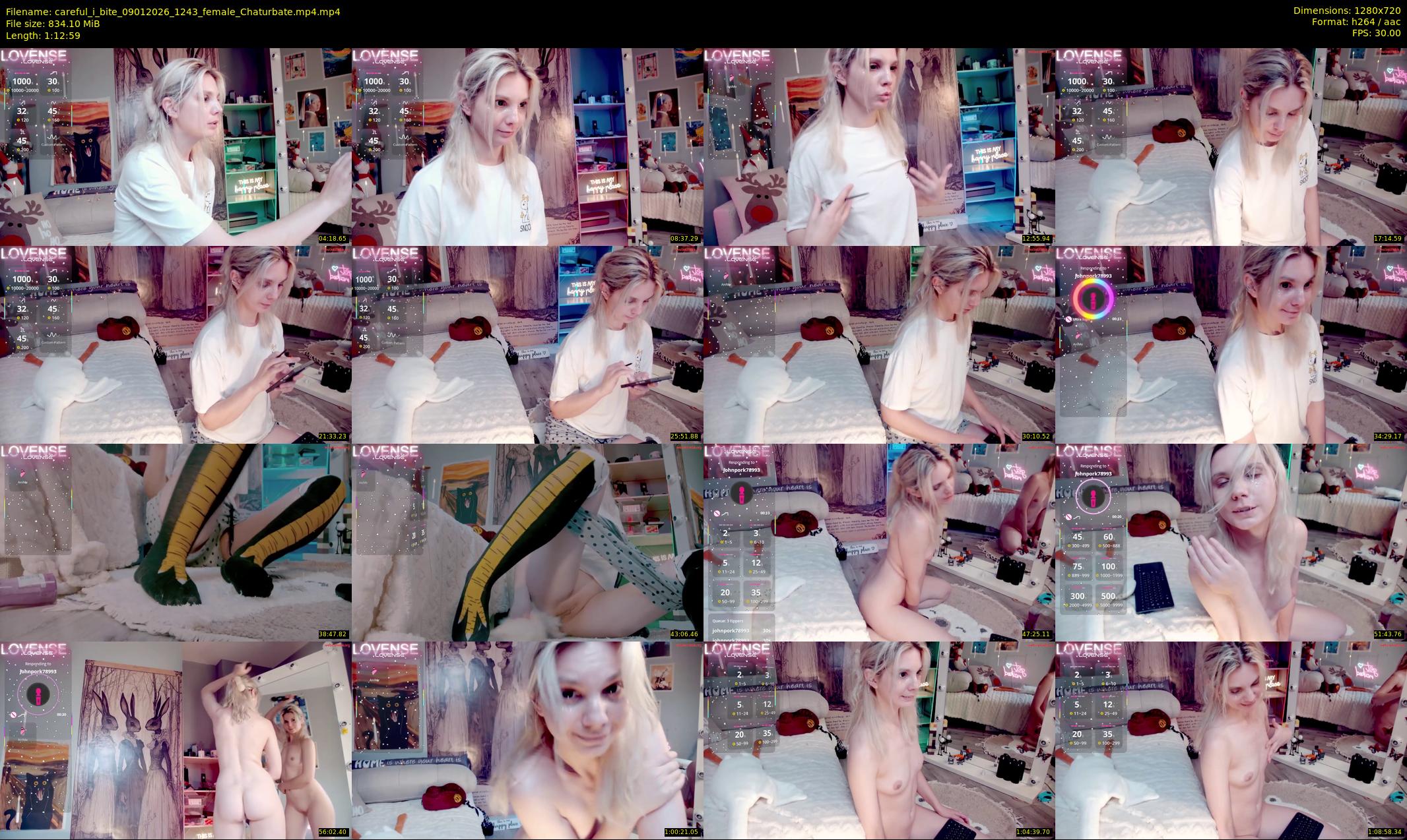 careful_i_bite — 73 minute Chaturbate female cam show recording, 720p, Jan 9, 2026