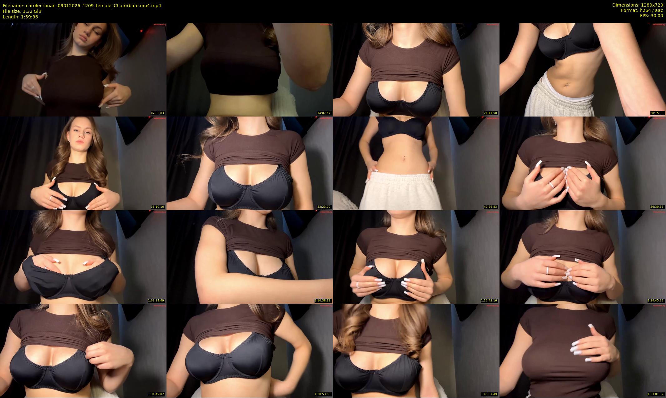 carolecronan — 120 minute Chaturbate female cam show recording, 720p, Jan 9, 2026