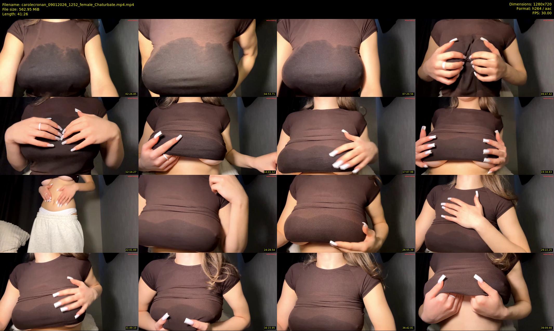 carolecronan — 42 minute Chaturbate female cam show recording, 720p, Jan 9, 2026