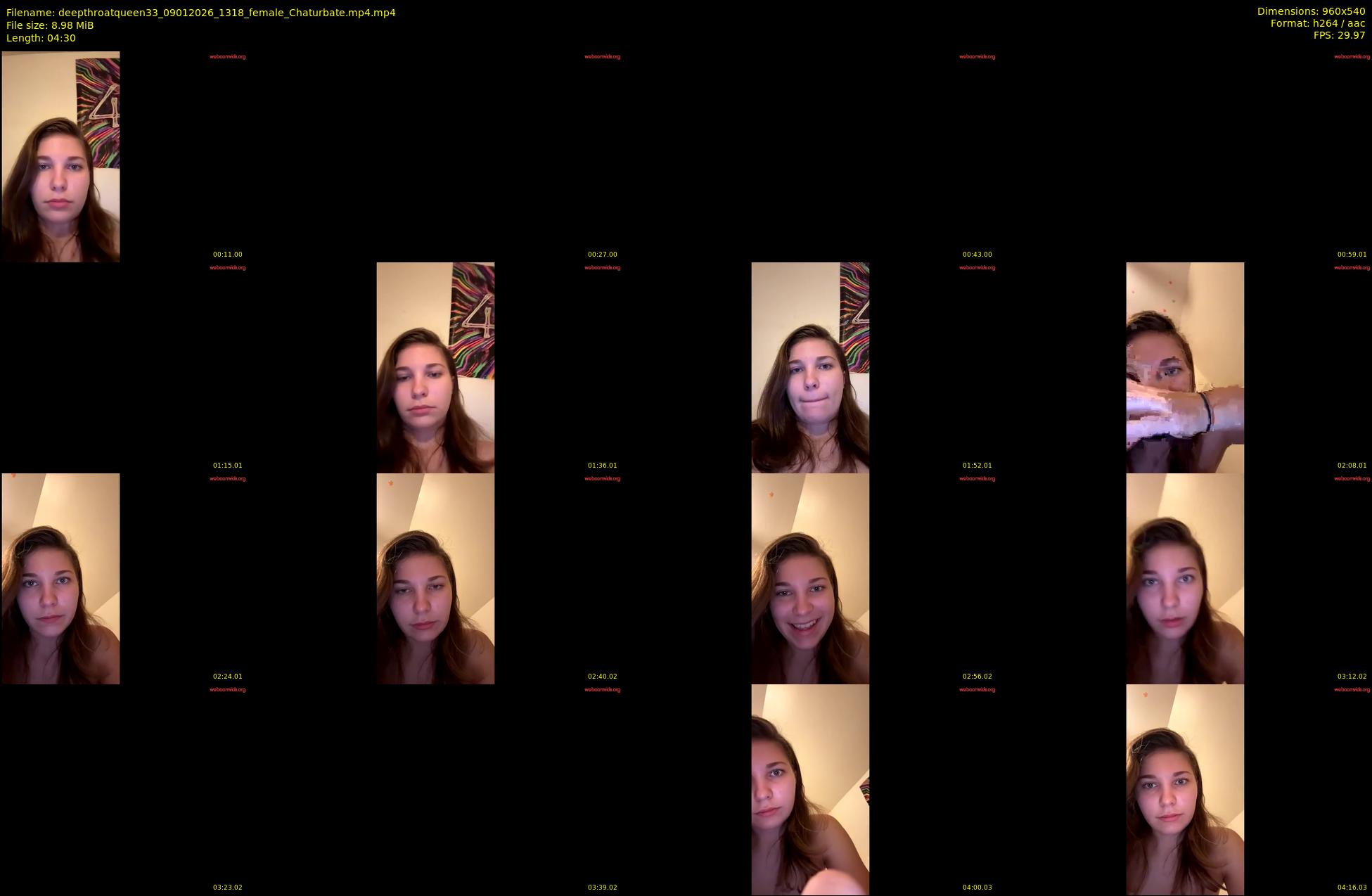 deepthroatqueen33 — 5 minute Chaturbate female cam show recording, 480p, Jan 9, 2026