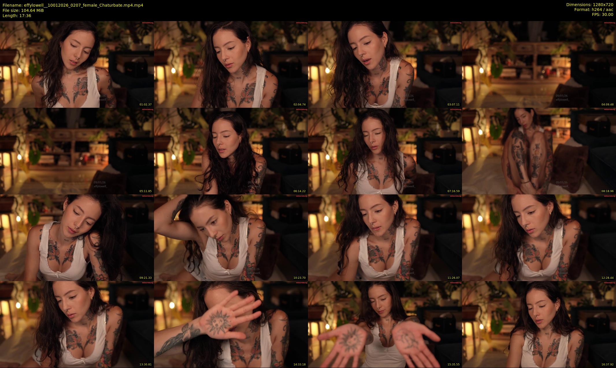 effylowell_ — 18 minute Chaturbate female cam show recording, 720p, Jan 10, 2026