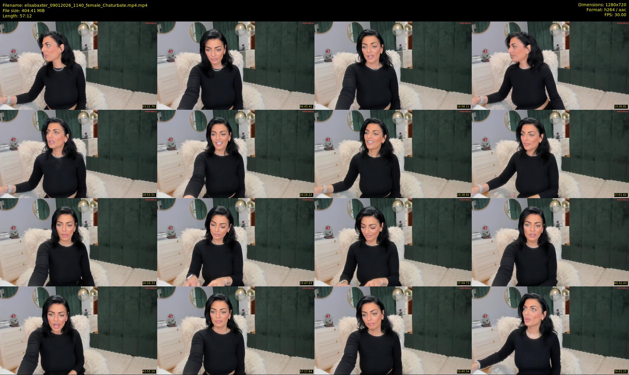 elisabaxter — 58 minute Chaturbate female cam show recording, 720p, Jan 9, 2026
