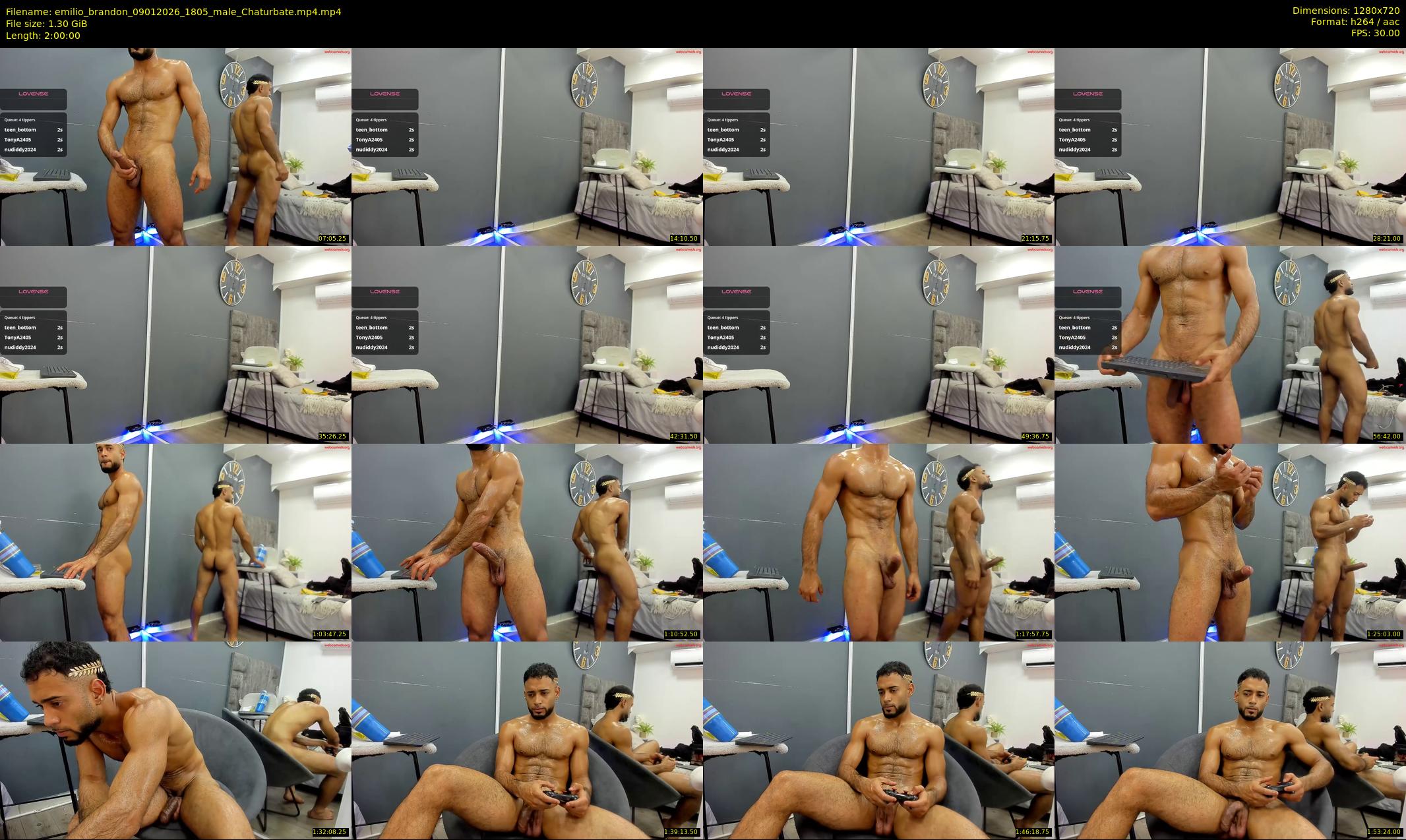 emilio_brandon — 120 minute Chaturbate male cam show recording, 720p, Jan 9, 2026