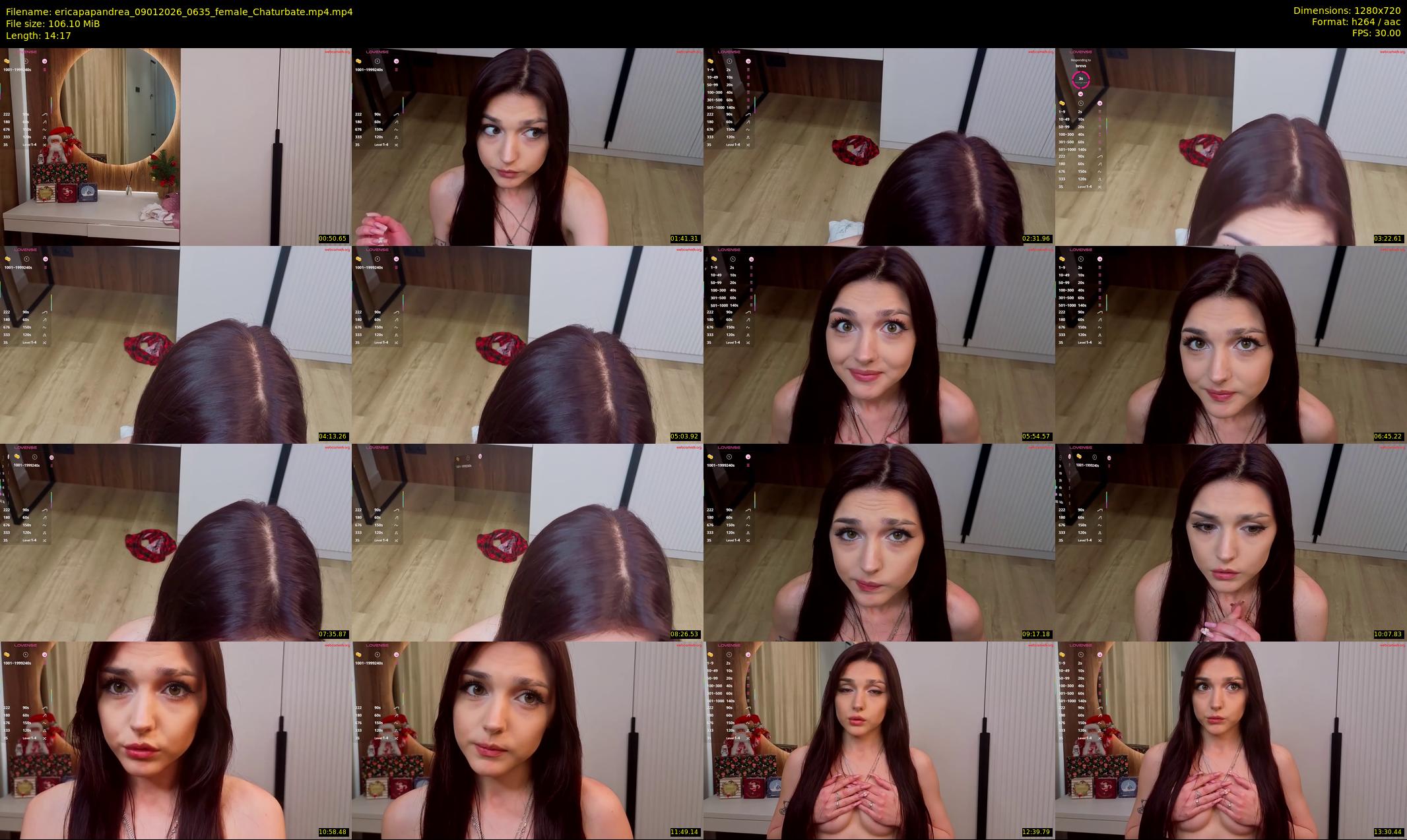 ericapapandrea — 15 minute Chaturbate female cam show recording, 720p, Jan 9, 2026