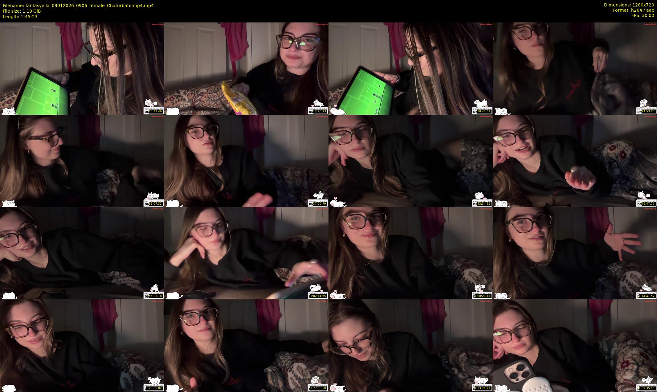 fantasyella — 106 minute Chaturbate female cam show recording, 720p, Jan 9, 2026