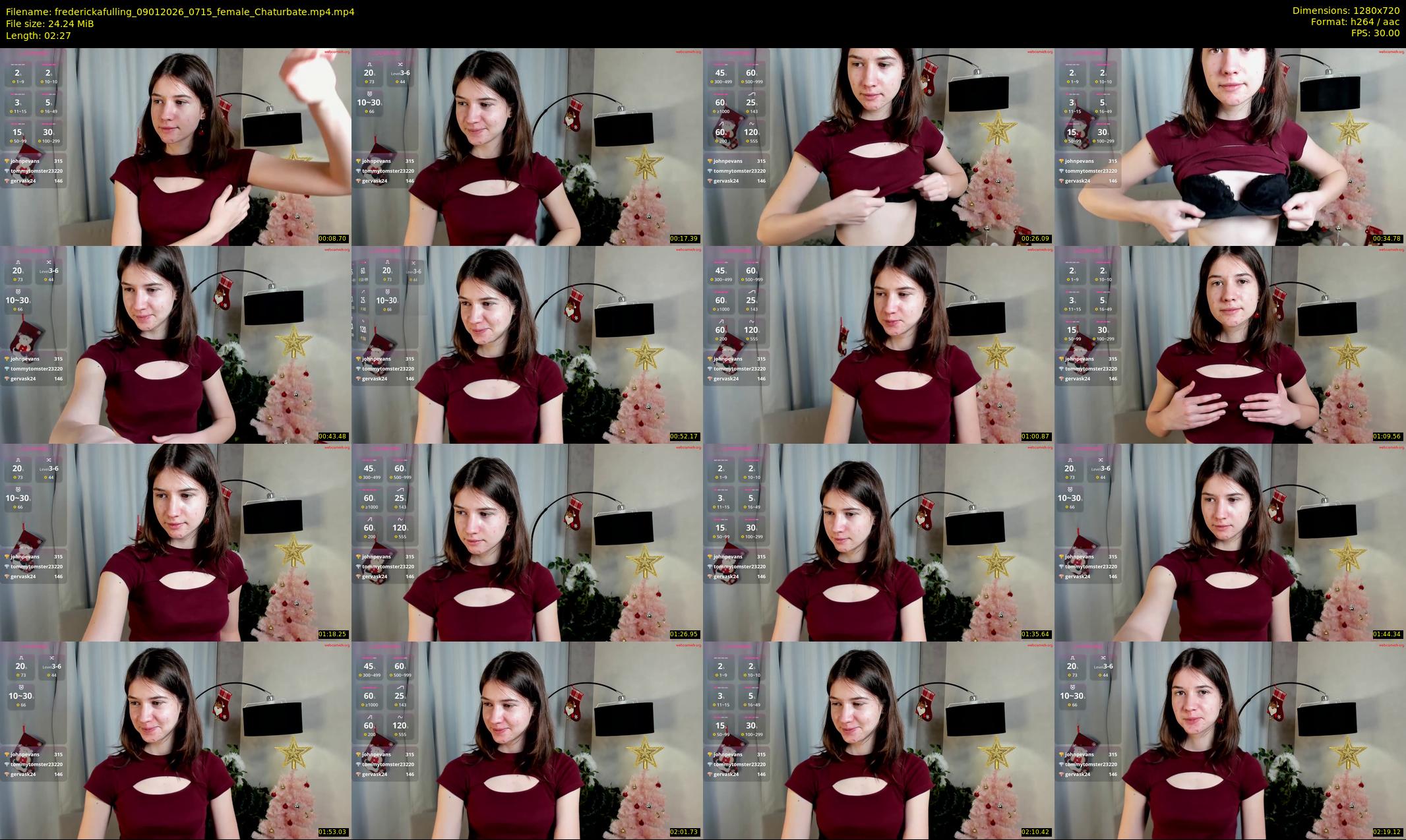 frederickafulling — 3 minute Chaturbate female cam show recording, 720p, Jan 9, 2026