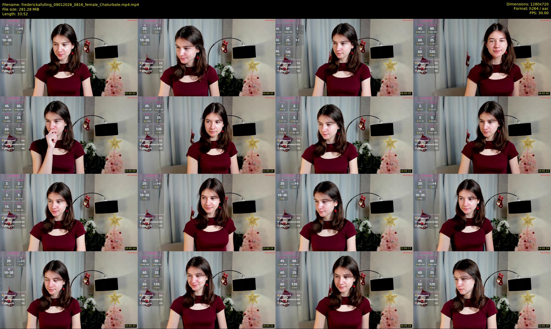 frederickafulling — 34 minute Chaturbate female cam show recording, 720p, Jan 9, 2026