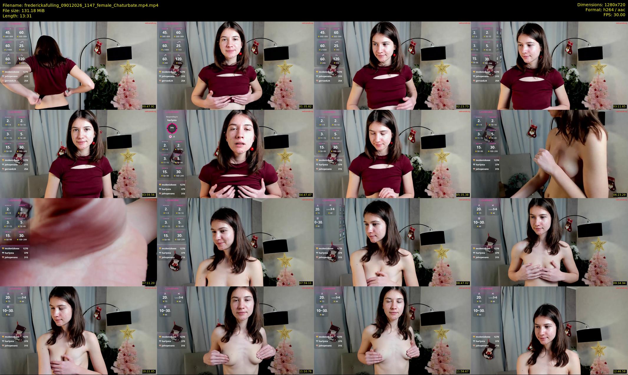 frederickafulling — 14 minute Chaturbate female cam show recording, 720p, Jan 9, 2026