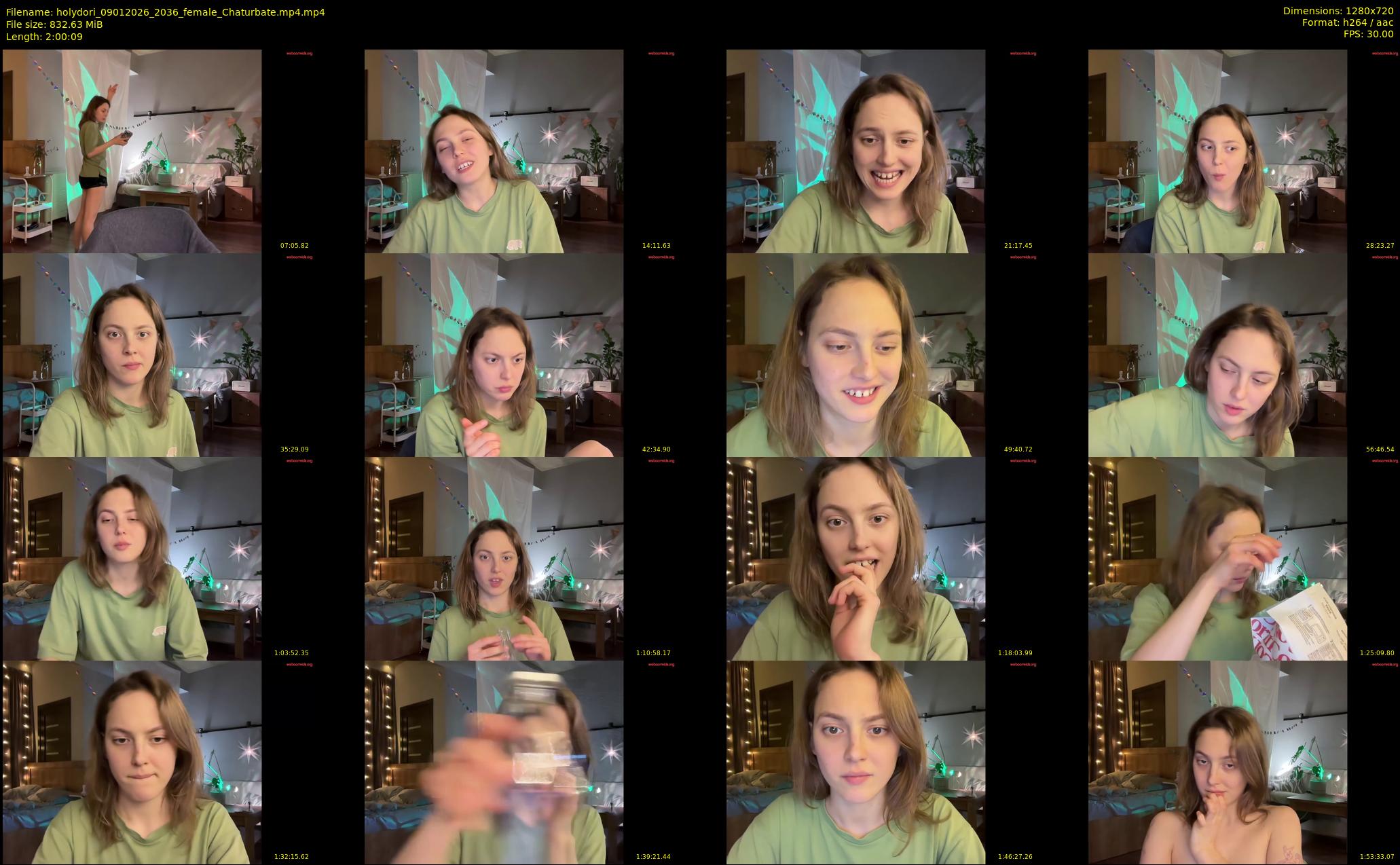 holydori — 121 minute Chaturbate female cam show recording, 720p, Jan 9, 2026