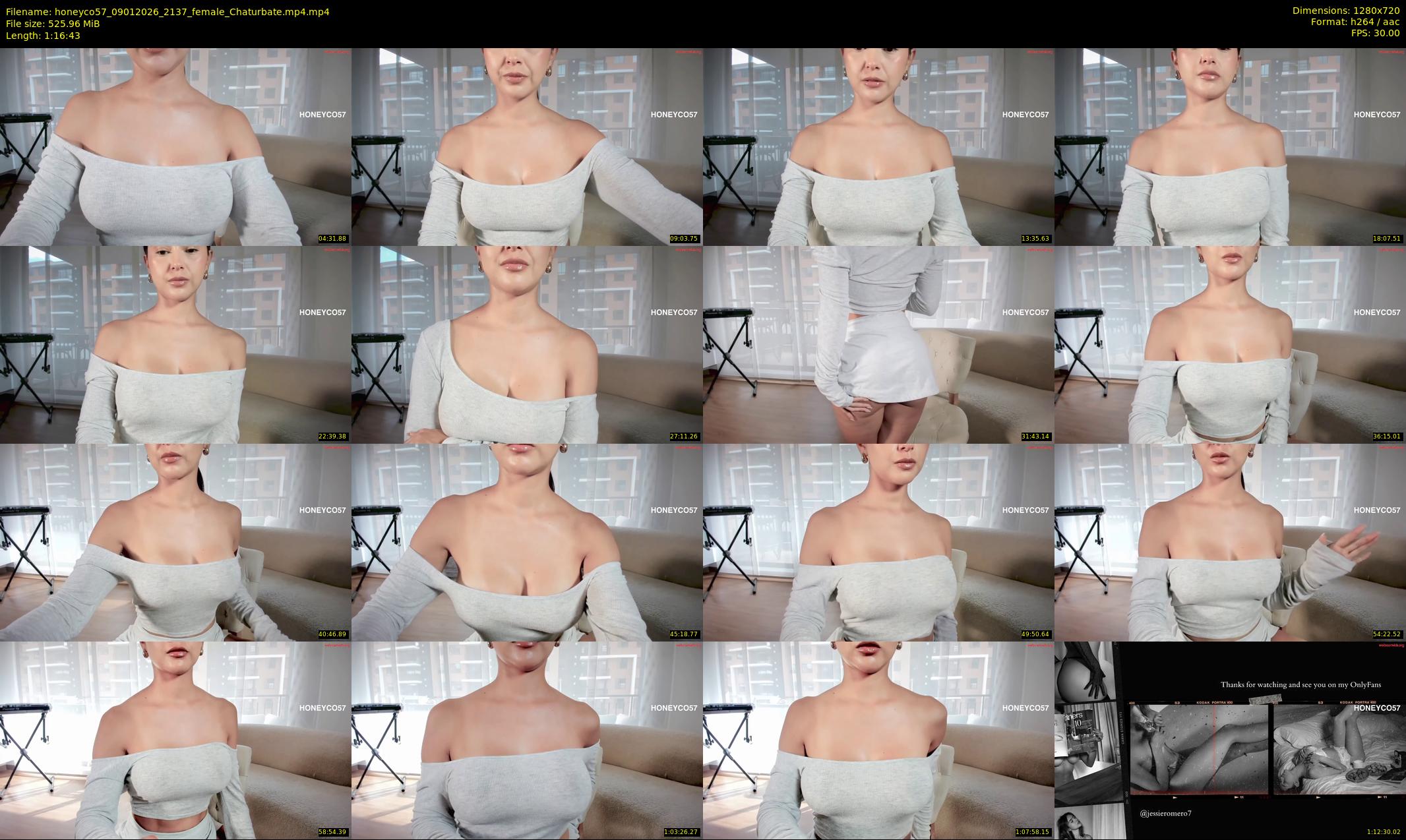 honeyco57 — 77 minute Chaturbate female cam show recording, 720p, Jan 9, 2026