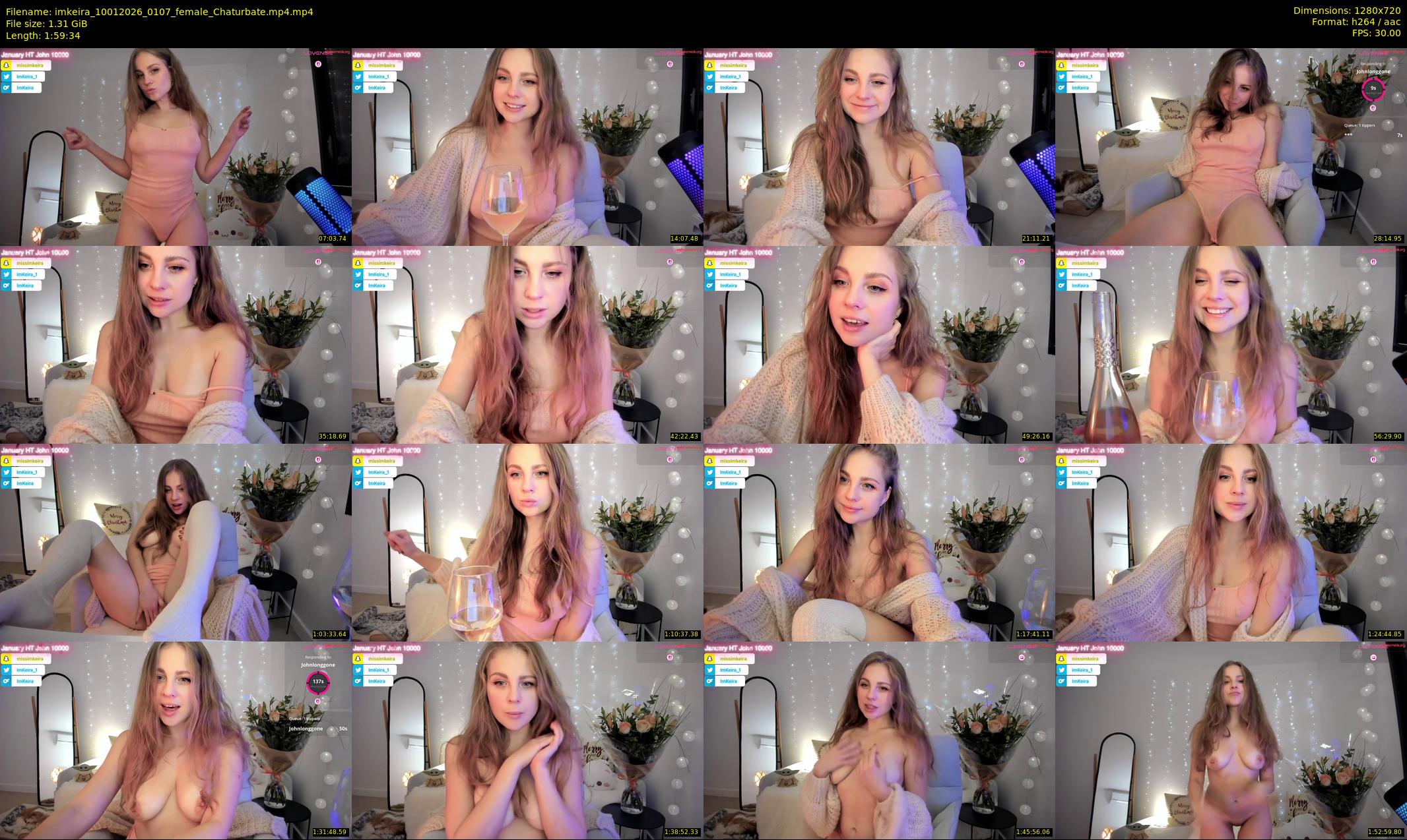 imkeira — 120 minute Chaturbate female cam show recording, 720p, Jan 10, 2026