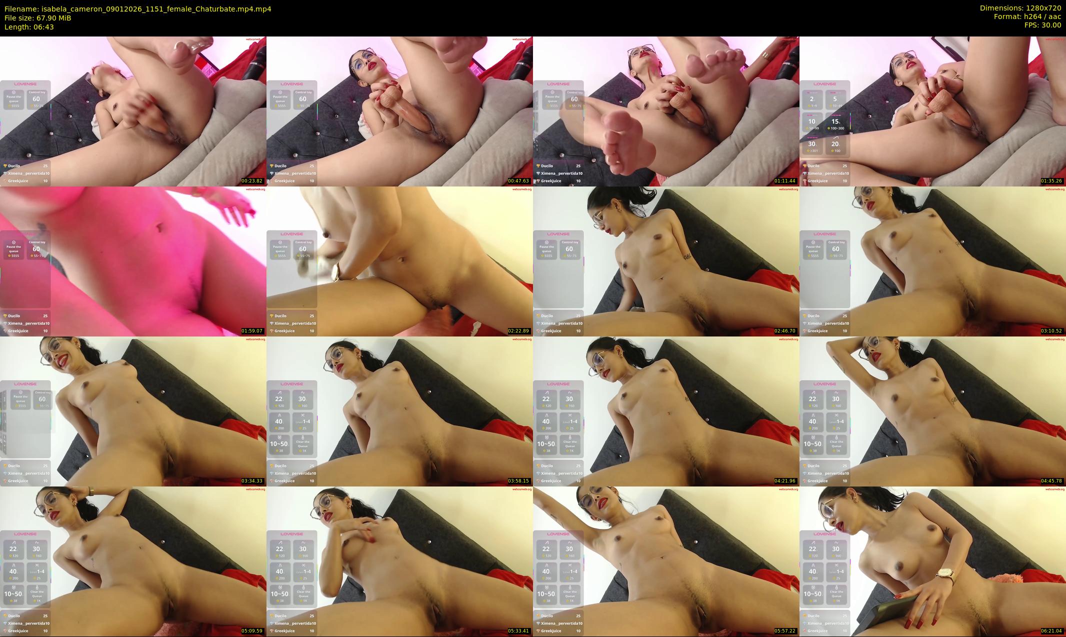 isabela_cameron — 7 minute Chaturbate female cam show recording, 720p, Jan 9, 2026