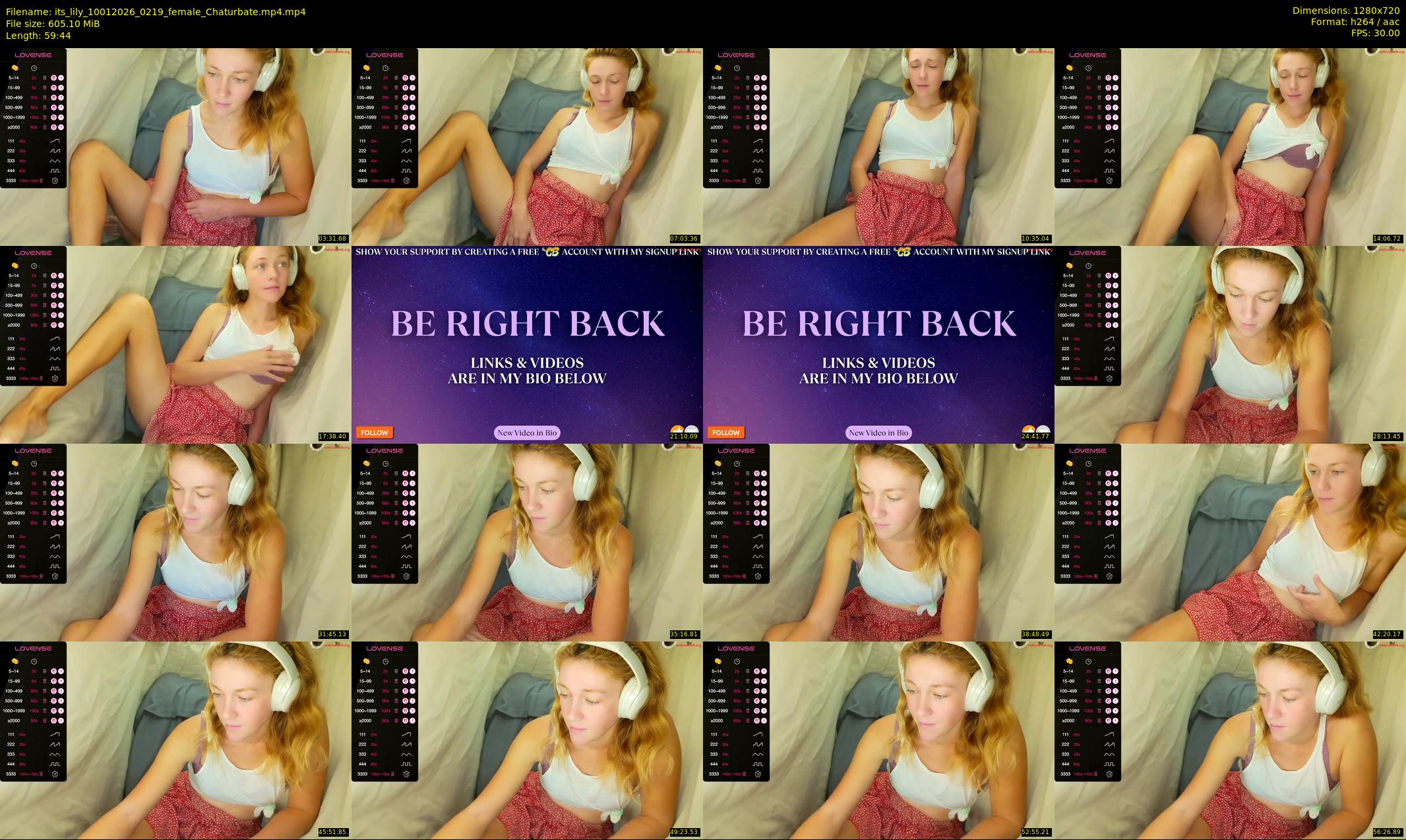 its_lily — 60 minute Chaturbate female cam show recording, 720p, Jan 10, 2026